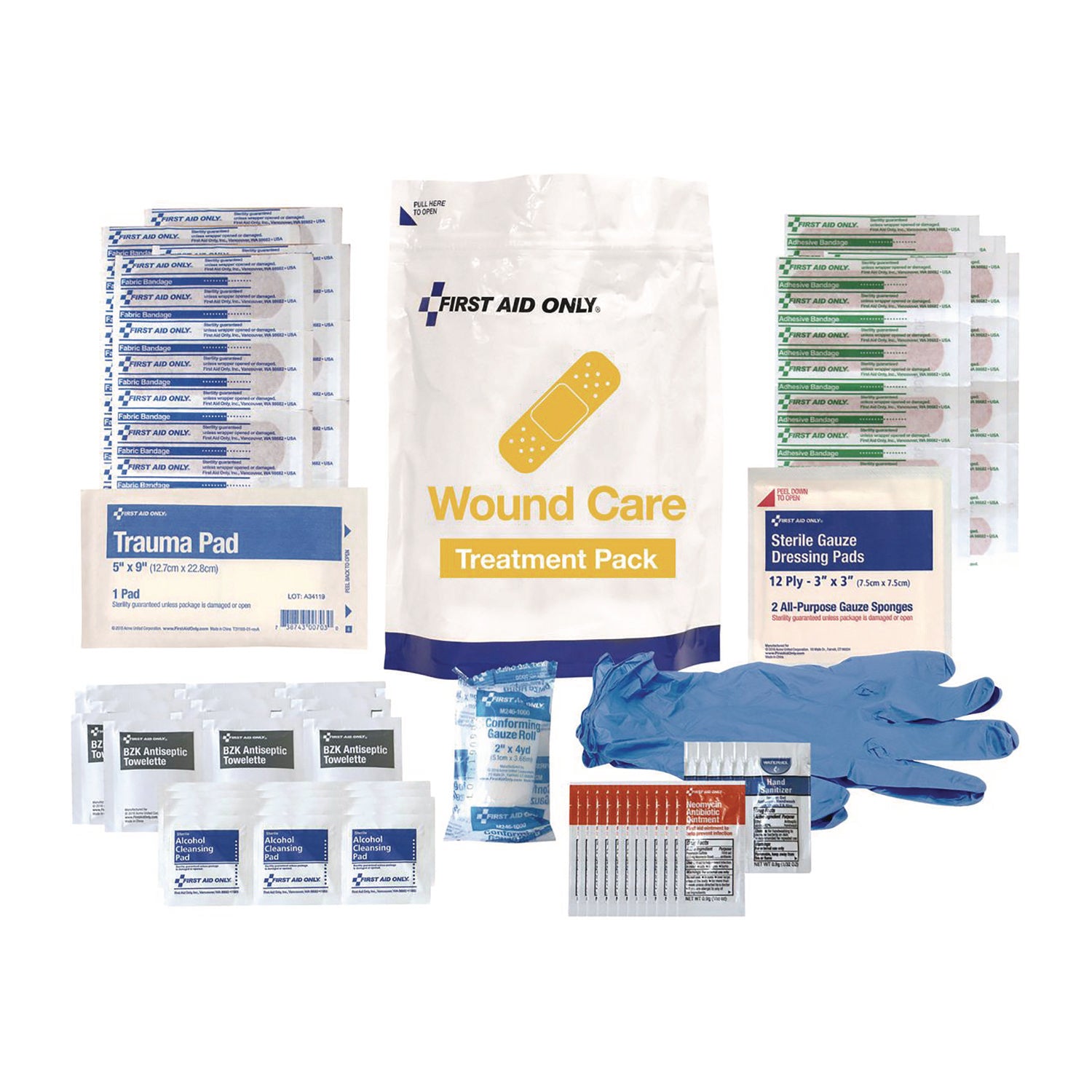 137-Piece Wound Care Treatment Pack, Resealable Plastic Bag