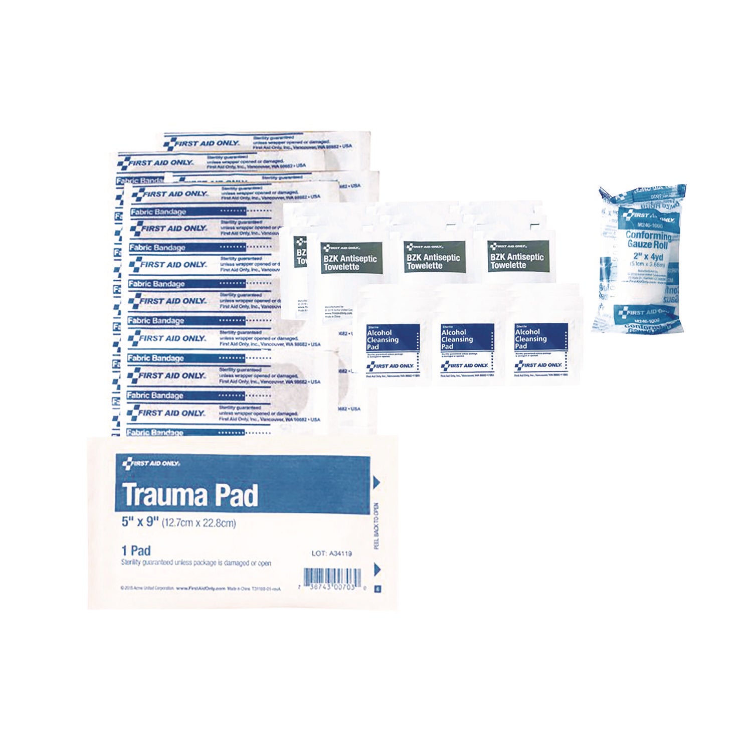 137-Piece Wound Care Treatment Pack, Resealable Plastic Bag