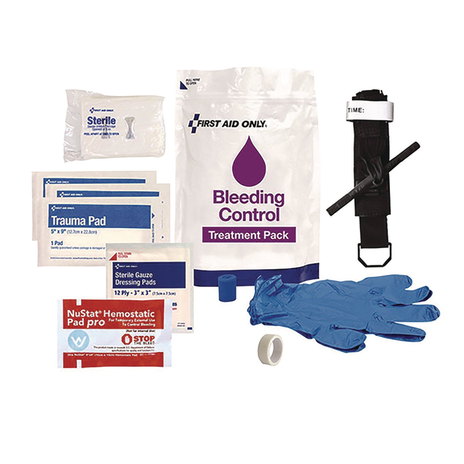 12-Piece Bleeding Control Treatment Pack, 12 Pieces, Resealable Plastic Bag