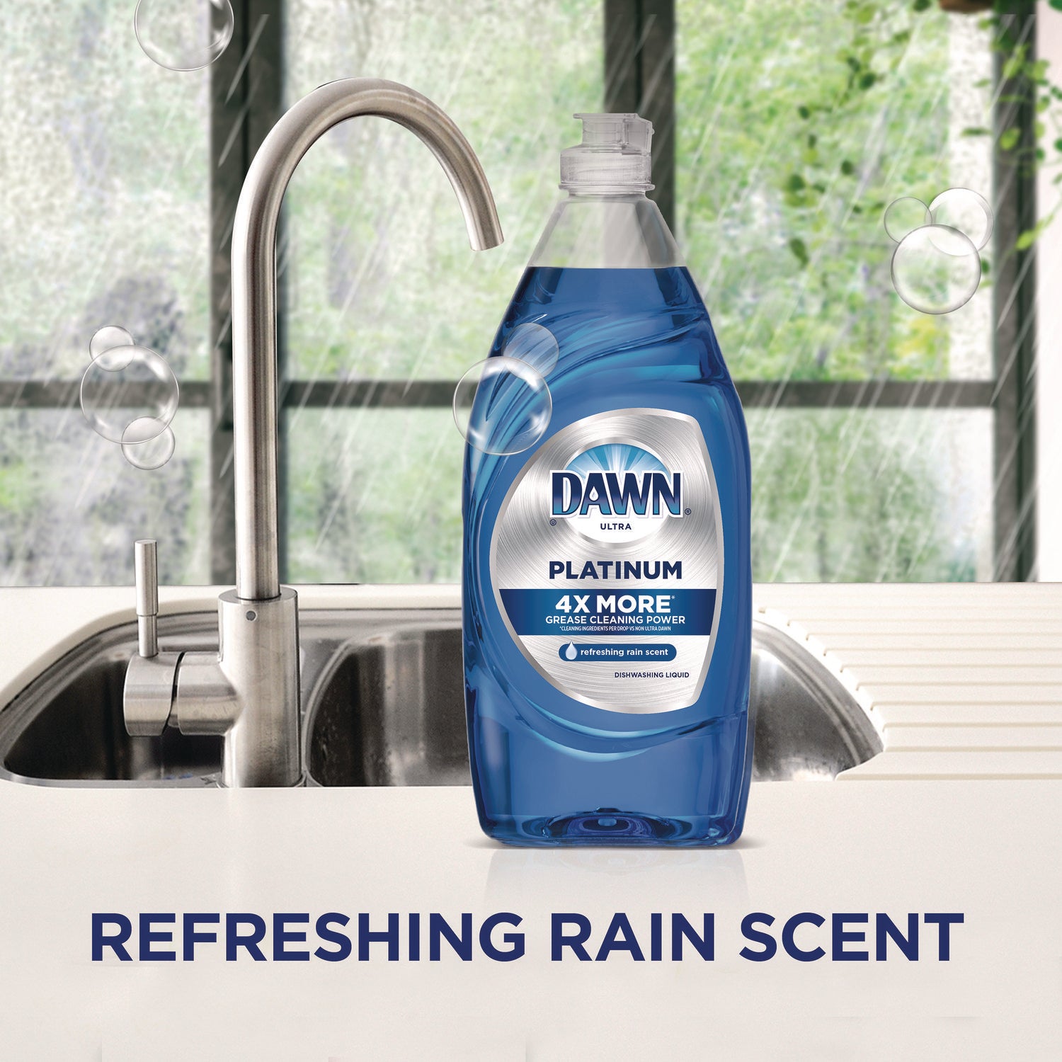 54.8 fl oz (1.7 quart) - Refreshing Rain Scent - Phosphate-free - Blue - 2 / Pack