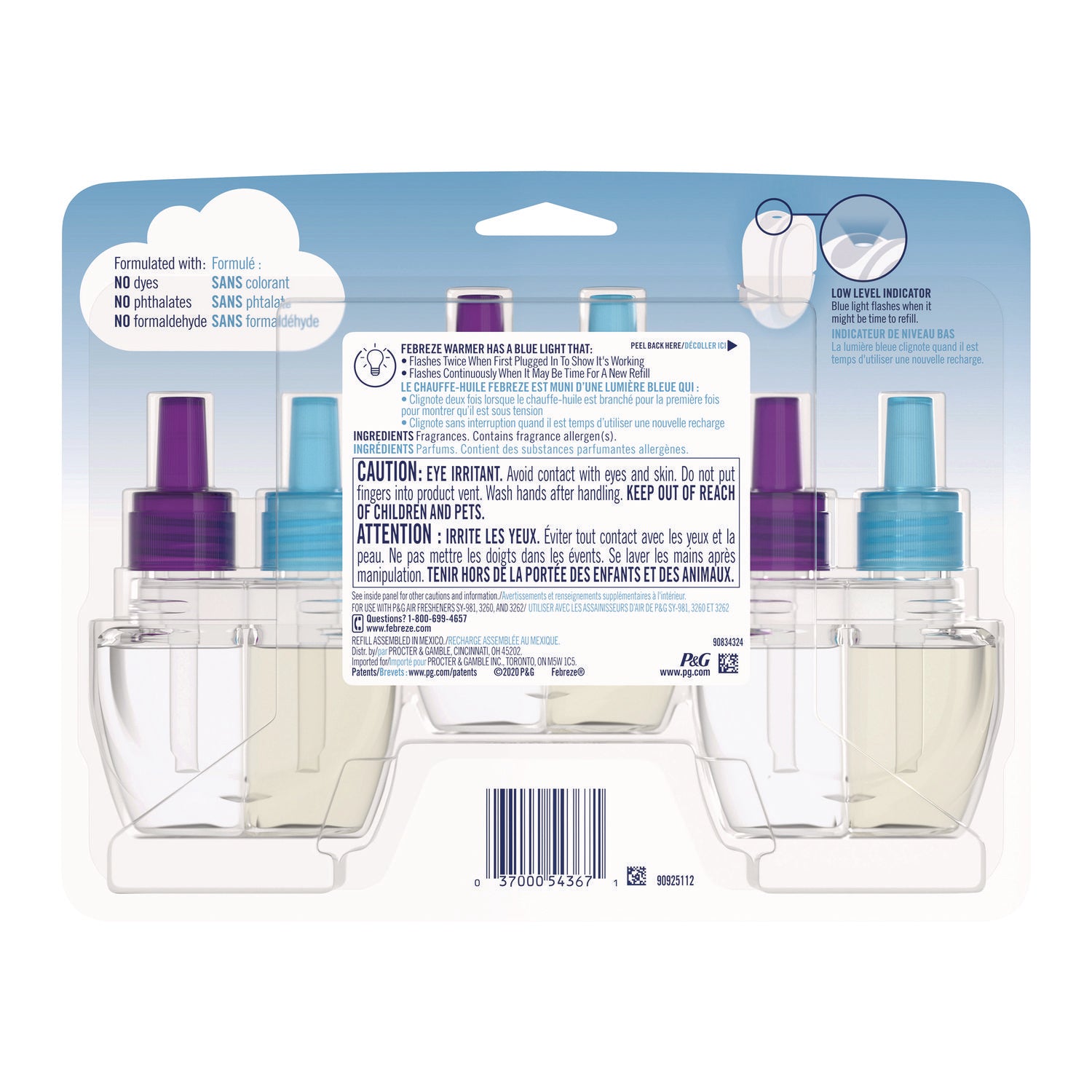 PLUG Air Freshener Refills, Mediterranean Lavender, 0.87 oz, 3/Pack