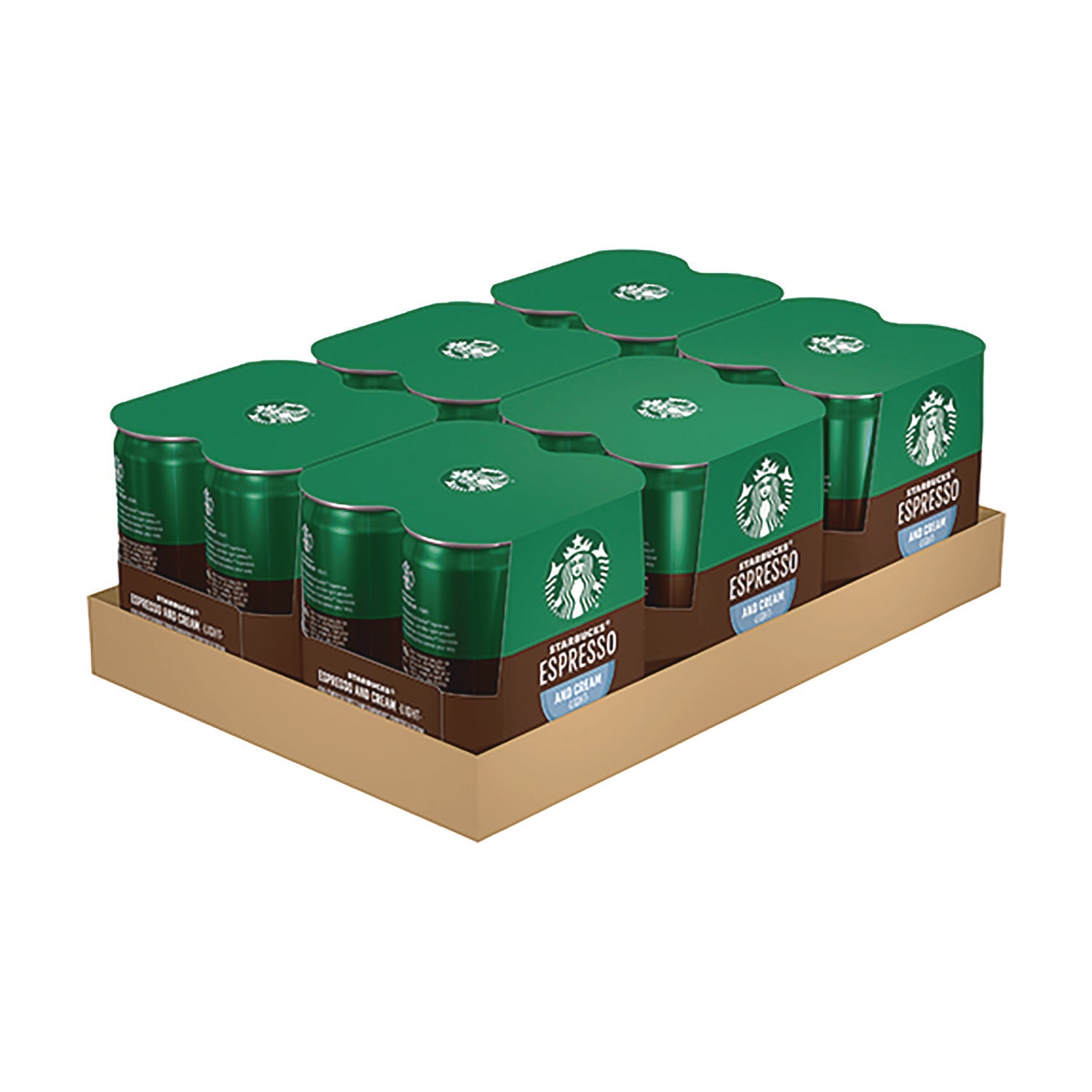Cold Brew Coffee, Espresso and Cream Light, 6.5 oz Can, 24/Carton
