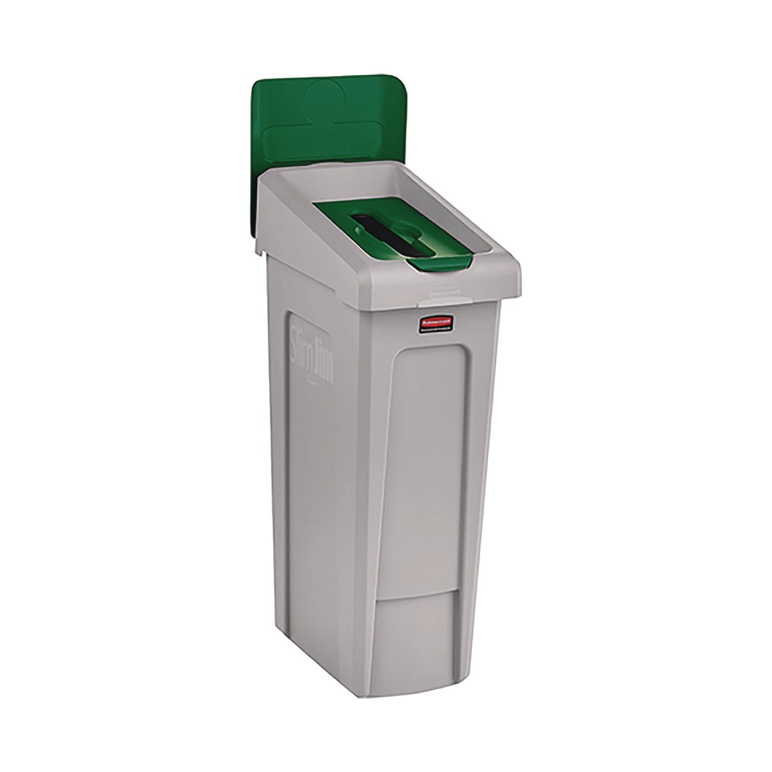 23 gal Capacity - For Commercial - Durable, Recyclable - 40.2" Height x 12" Width x 15.2" Depth - Resin - Gray, Green - 1 Each