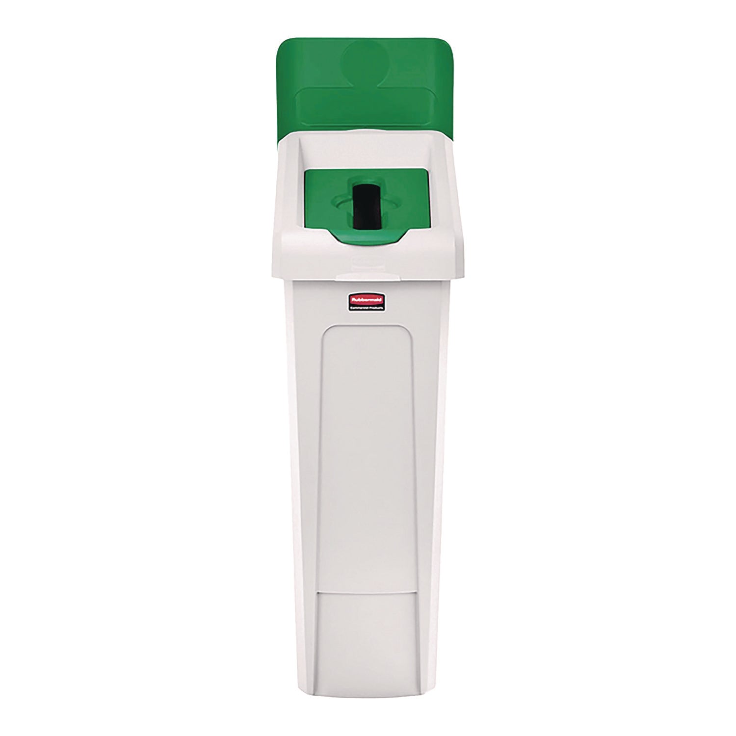 23 gal Capacity - For Commercial - Durable, Recyclable - 40.2" Height x 12" Width x 15.2" Depth - Resin - Gray, Green - 1 Each