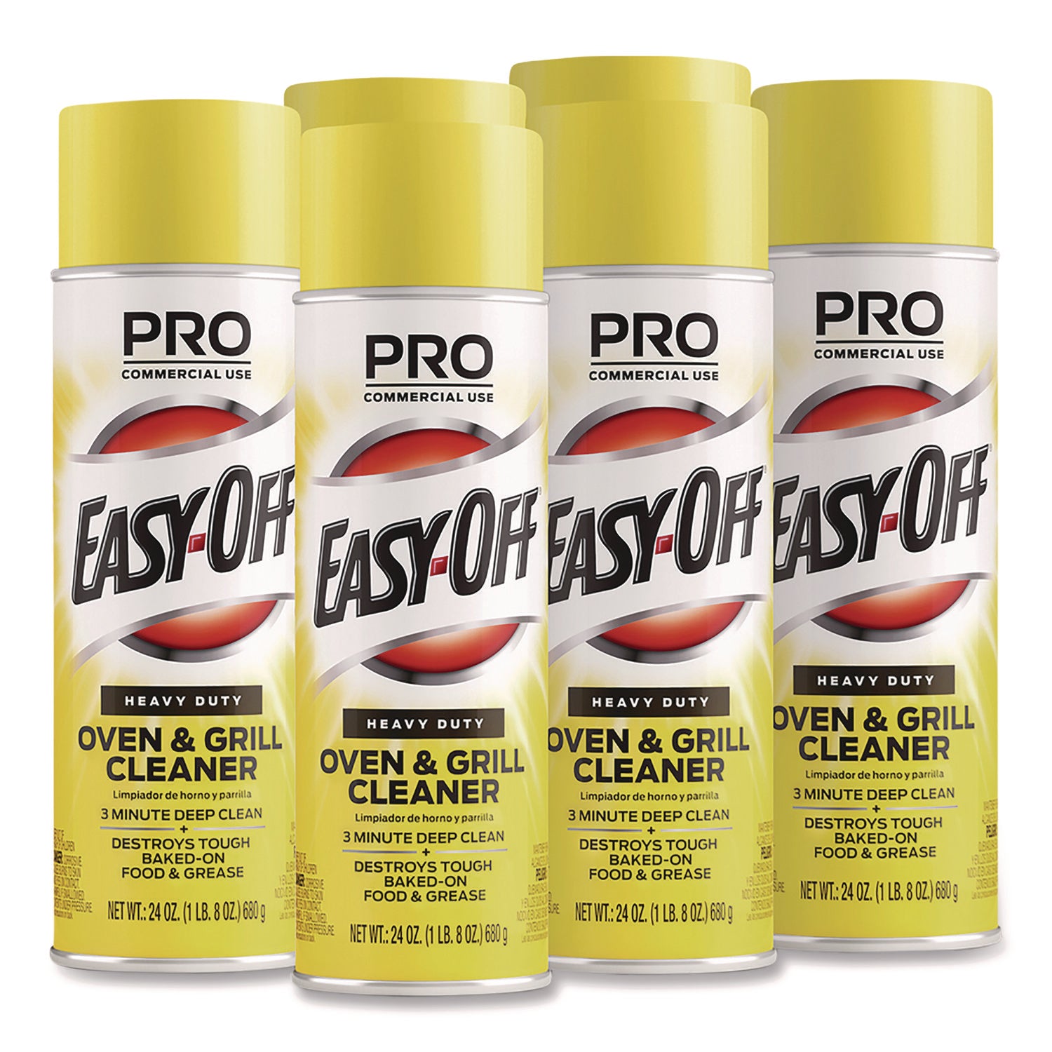 Professional Easy-Off Heavy Duty Oven & Grill Cleaner - Ready-To-Use - 24 fl oz (0.8 quart) - Lemon Floral Scent - Heavy Duty - White Aerosol Spray Can - 1 Each