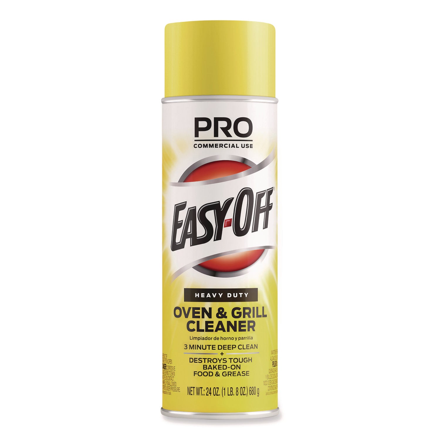 Professional Easy-Off Heavy Duty Oven & Grill Cleaner - Ready-To-Use - 24 fl oz (0.8 quart) - Lemon Floral Scent - Heavy Duty - White Aerosol Spray Can - 1 Each
