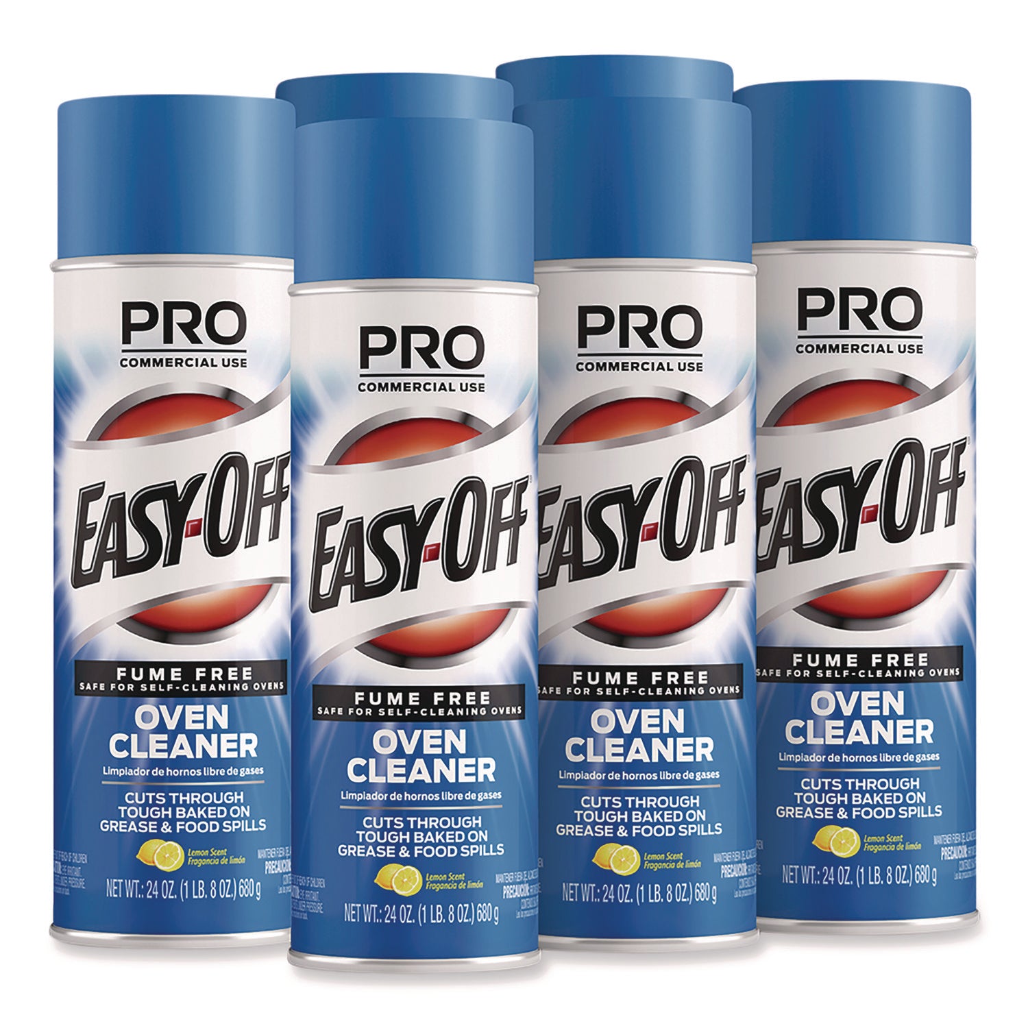 Professional Easy-Off Fume Free Over Cleaner - 24 oz (1.50 lb) - Lemon Scent - Fume-free - White - 1 Each