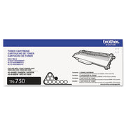 Brother TN750 Original High Yield Laser Toner Cartridge - Black - 1 Each