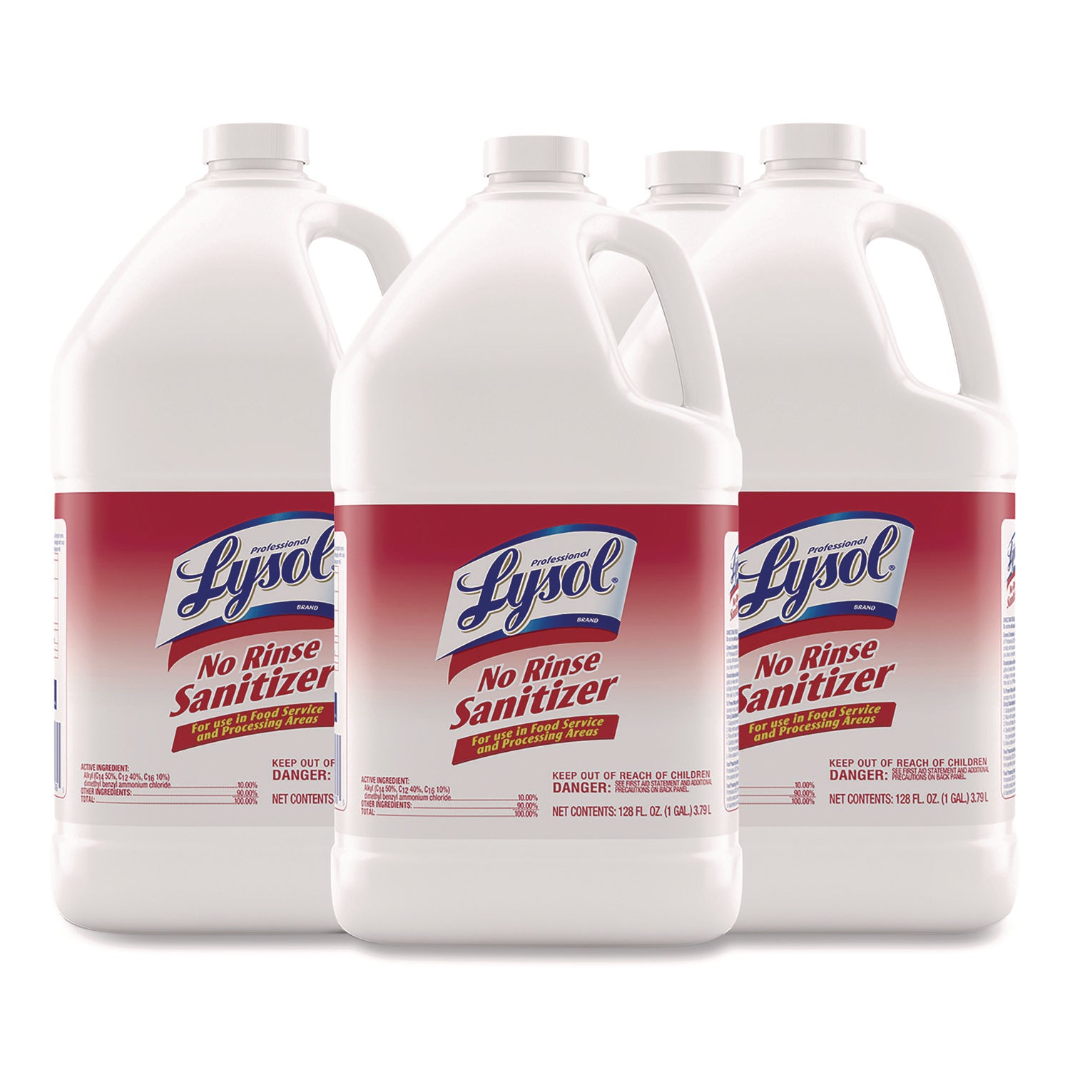 Professional Lysol No Rinse Sanitizer - Concentrate - 128 fl oz (4 quart) - Disinfectant, Anti-bacterial - 1 Each