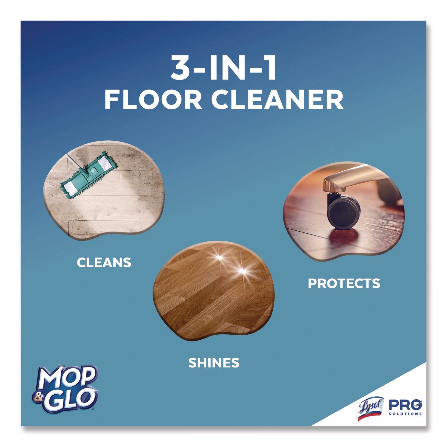 Professional MOP & GLO&reg; Triple Action Floor Shine Cleaner - For Wood Floor, Vinyl Floor, Linoleum Floor, Ceramic Tile Floor, Tile - 64 oz (4 lb) - Fresh Citrus Scent - Tan - 6 / Carton