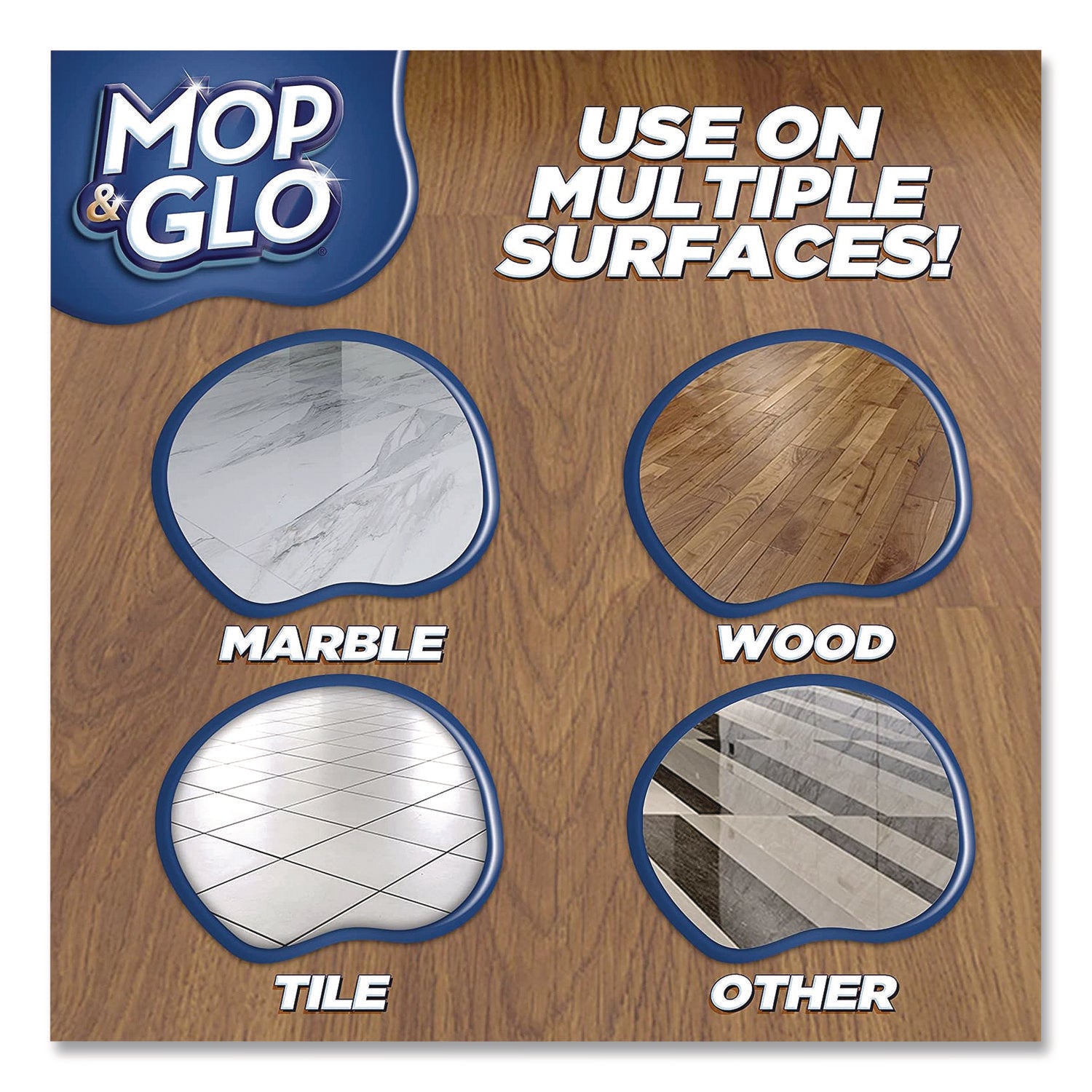 Professional MOP & GLO&reg; Triple Action Floor Shine Cleaner - For Wood Floor, Vinyl Floor, Linoleum Floor, Ceramic Tile Floor, Tile - 64 oz (4 lb) - Fresh Citrus Scent - Tan - 6 / Carton