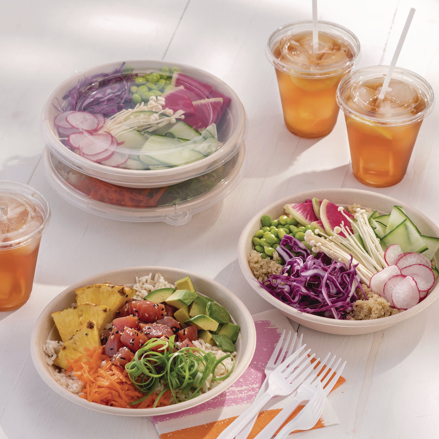 EarthChoice PP Lid for Fiber Blend Bowl, 8" Diameter, Clear, Plastic, 200/Carton