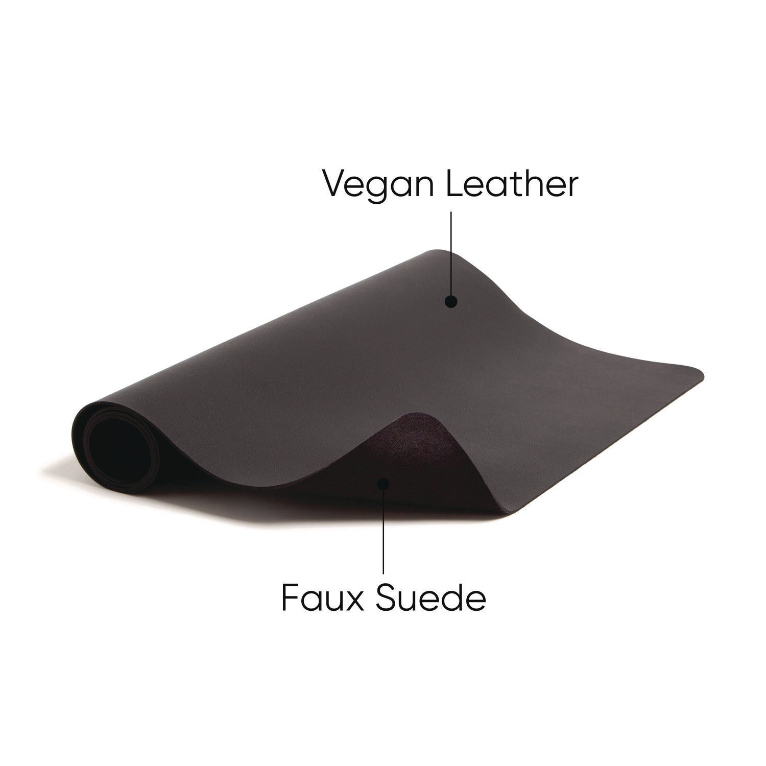 Smead Waterproof Desk Pad, Rectangular, 15.7" x 31.5", Vegan Leather, Faux Suede Backing, Charcoal, 1 Each