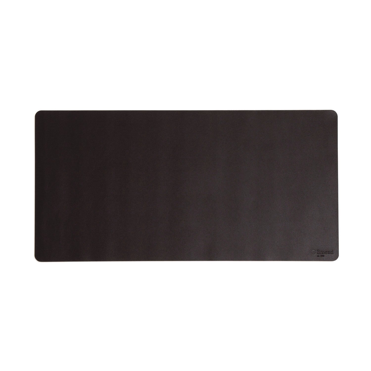 Smead Waterproof Desk Pad, Rectangular, 15.7" x 31.5", Vegan Leather, Faux Suede Backing, Charcoal, 1 Each