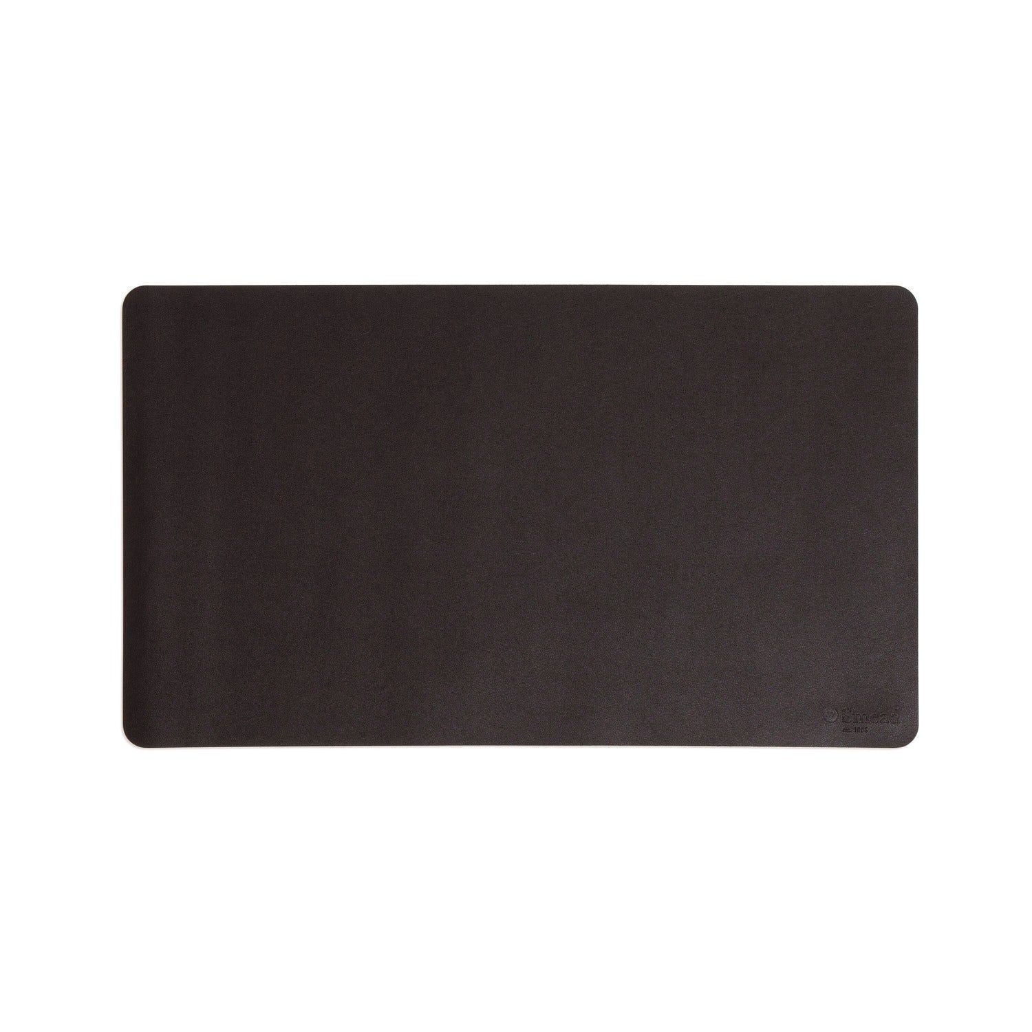 Smead Waterproof Desk Pad, Rectangular, 13.7" x 23.6", Faux Suede Backing, Vegan Leather, Charcoal, 1 Each