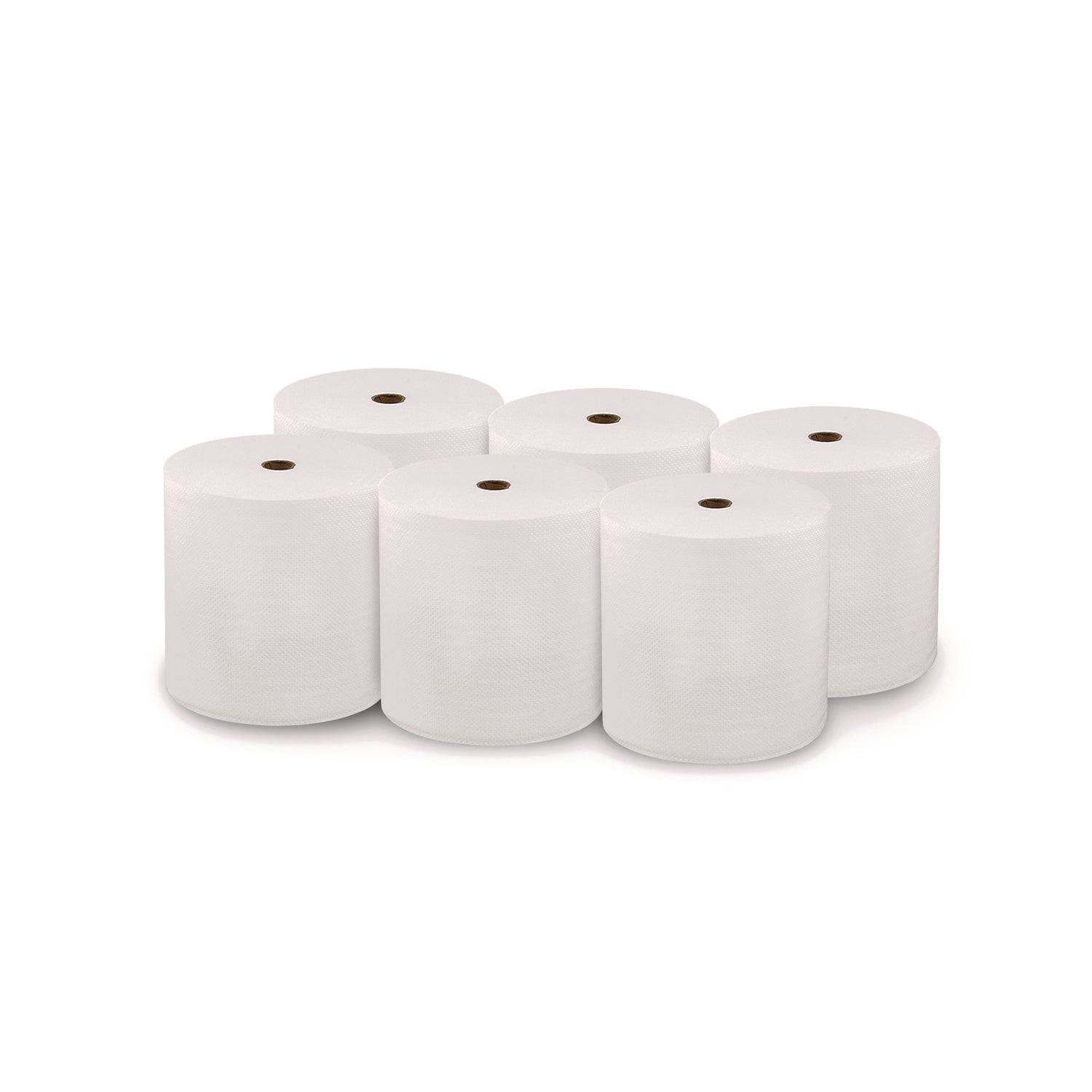 LoCor Hardwound Roll Towels - 1 Ply - 7" Width x 1000 ft Length - Fully embossed - Bright White - Fiber - 6 / Carton