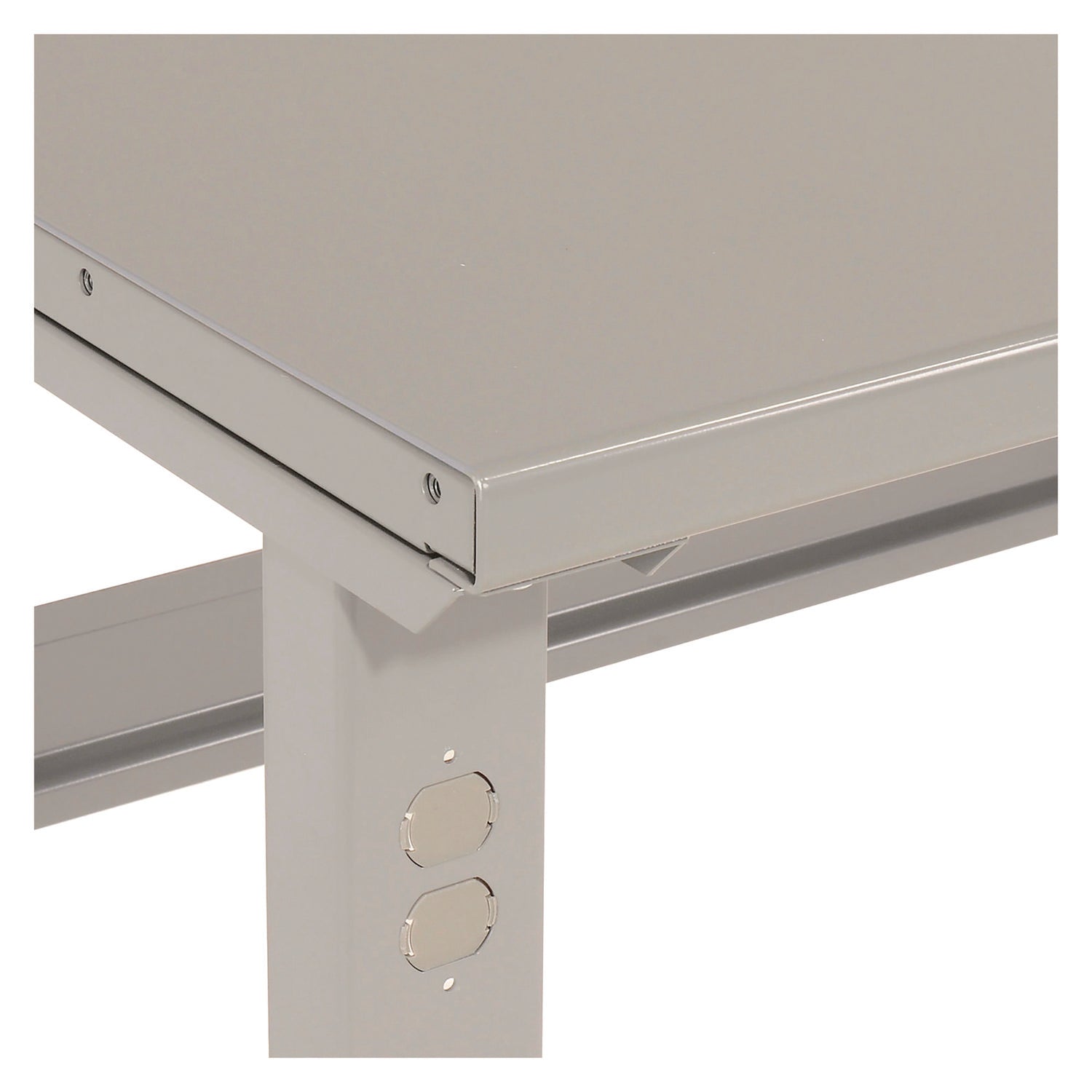 Standard Duty Steel Top Adjustable Height Workbench, 2,000 lbs, 60 x 30 x 30.88 to 36.88, Gray