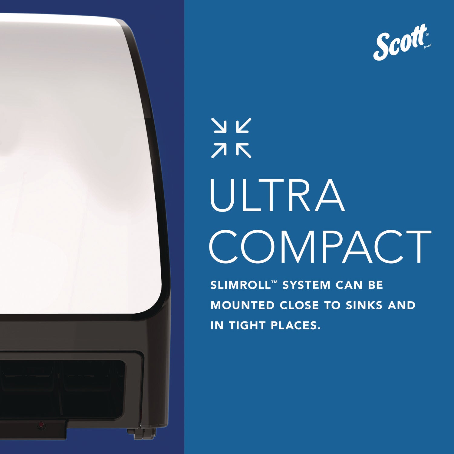 Touchless Dispenser - 6" Roll Diameter - 7.2" Height x 12.4" Width x 11.8" Depth - Plastic - White - Dirt Resistant, Hands-free, Compact, Drop Resistant, Slip Resistant, Wall Mountable, Hygienic, Keyless Entry - 1 Carton