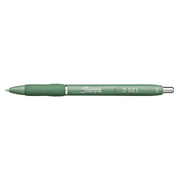 0.7 mm Medium, Bold Pen Point - Retractable - Black Ink - Gel-based - Forest Green Plastic Barrel - 4 / Pack