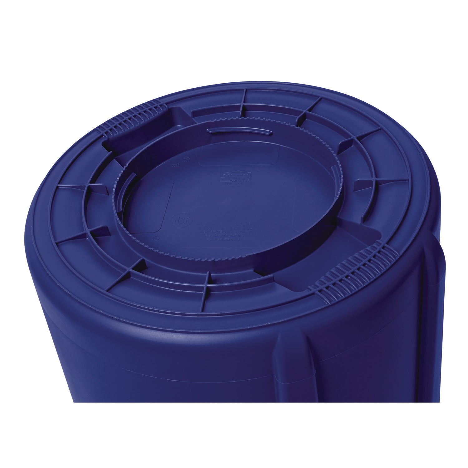 Brute Container, 10 gal, Plastic, Blue