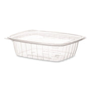 Renewable and Compostable Rectangular Deli Containers with Lid, 24 oz, 4 x 5.5 x 2, Clear, Plastic, 50/Pack, 4 Packs/Carton