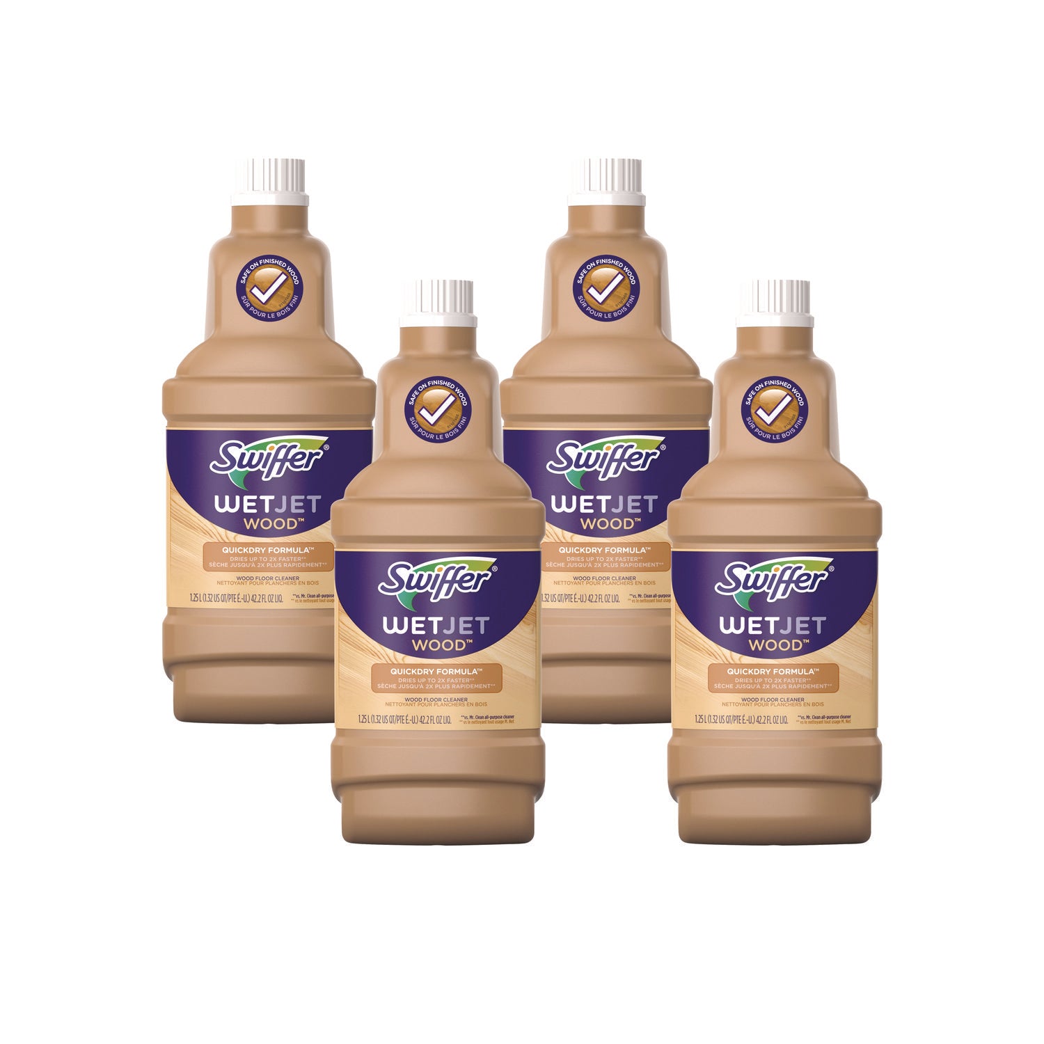 For Wood Floor - 40.6 fl oz (1.3 quart) - Recommended For: Bacteria Remover, Dirt Remover, Grime Remover - Quick Drying - Purple - 1 Bottle