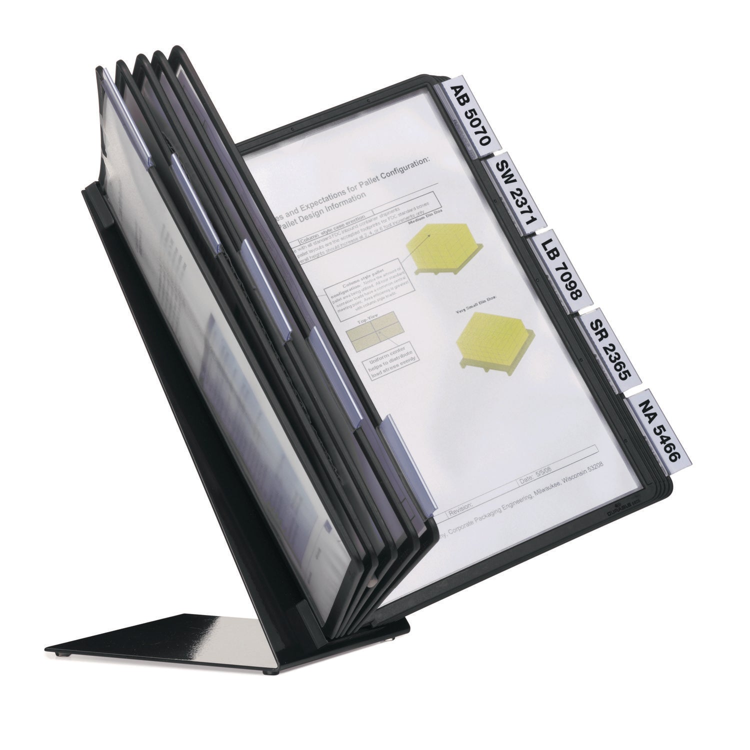 Table - Support A4 8.50" x 11" Media - Sturdy, Rugged, Anti-glare, Non Expandable - Black - 1 Each