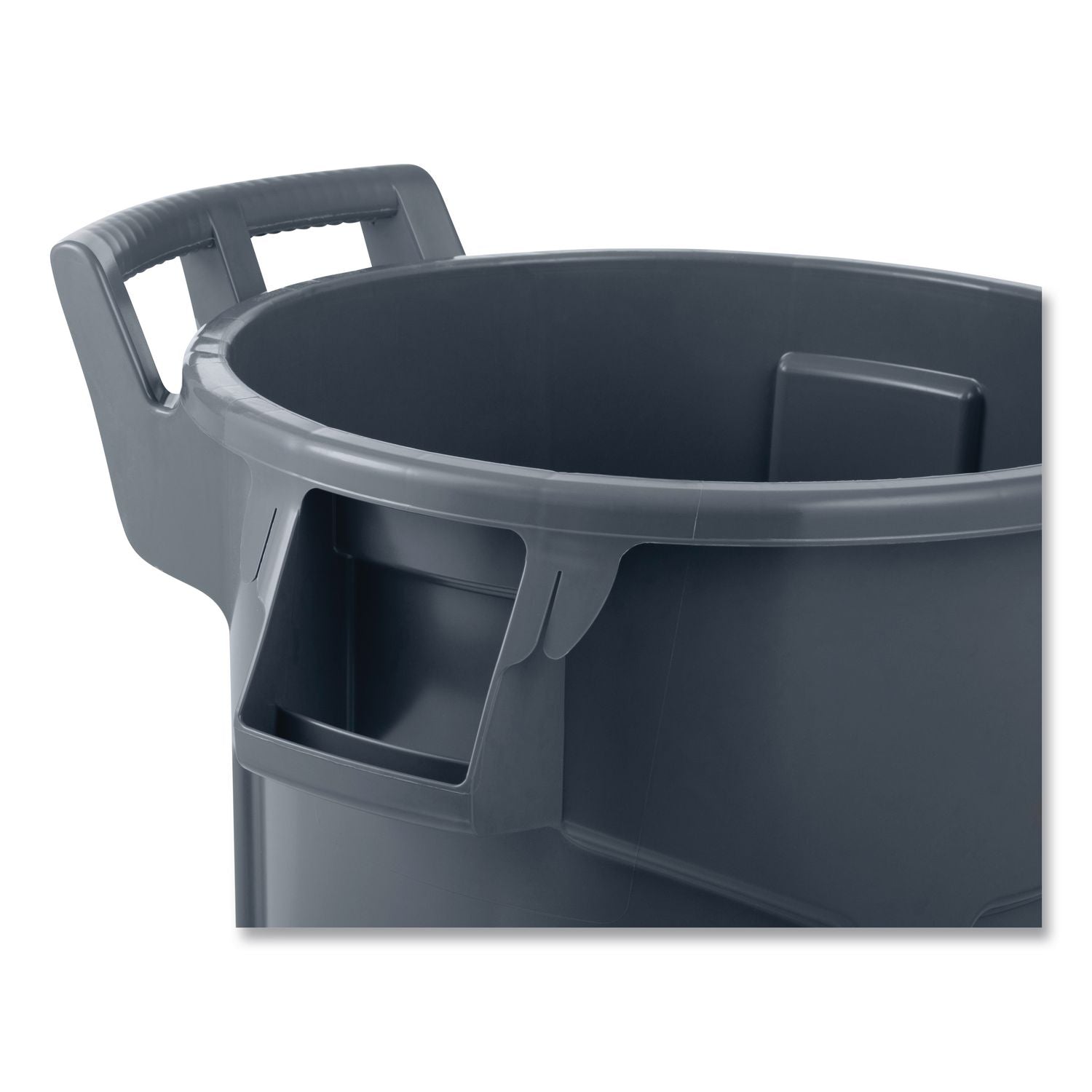 44 gal Capacity - Wheels, Ergonomic Handle, Vented - 35.8" Height x 27.6" Width - Resin - Gray - 1 Each