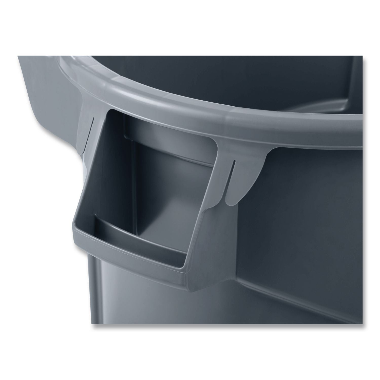 44 gal Capacity - Wheels, Ergonomic Handle, Vented - 35.8" Height x 27.6" Width - Resin - Gray - 1 Each