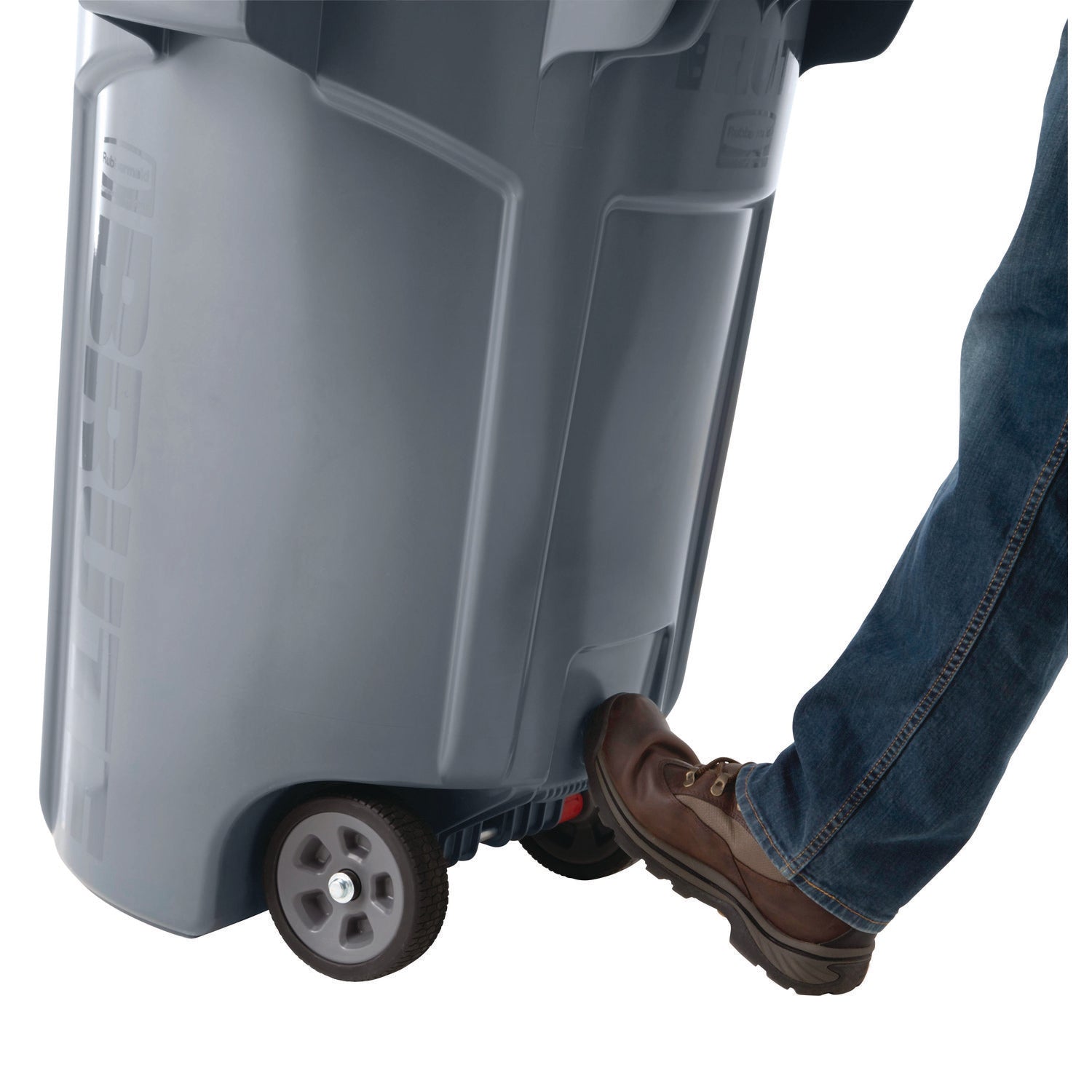 44 gal Capacity - Wheels, Ergonomic Handle, Vented - 35.8" Height x 27.6" Width - Resin - Gray - 1 Each