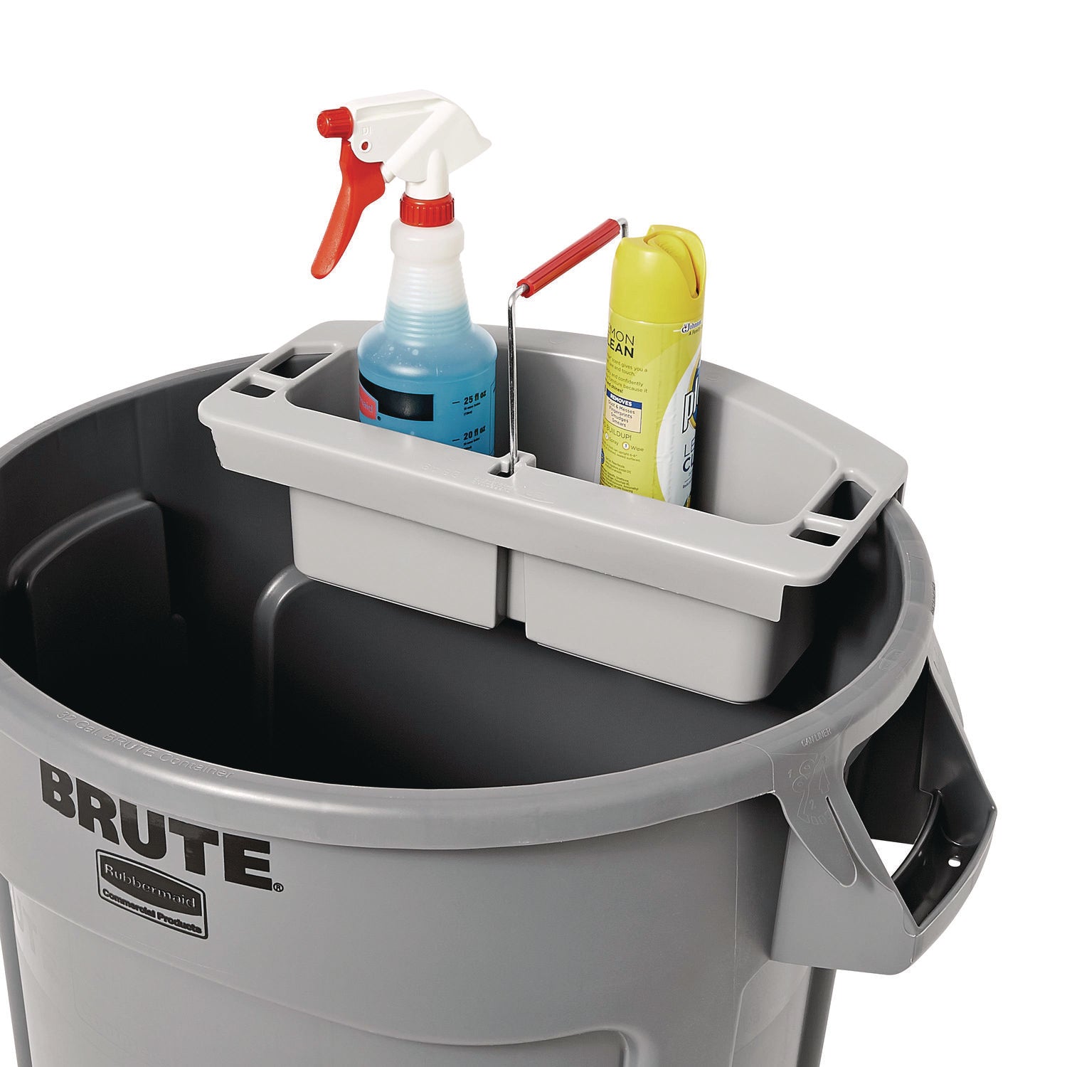 Maid Caddy, Two Compartments, 16 x 9 x 5, Gray