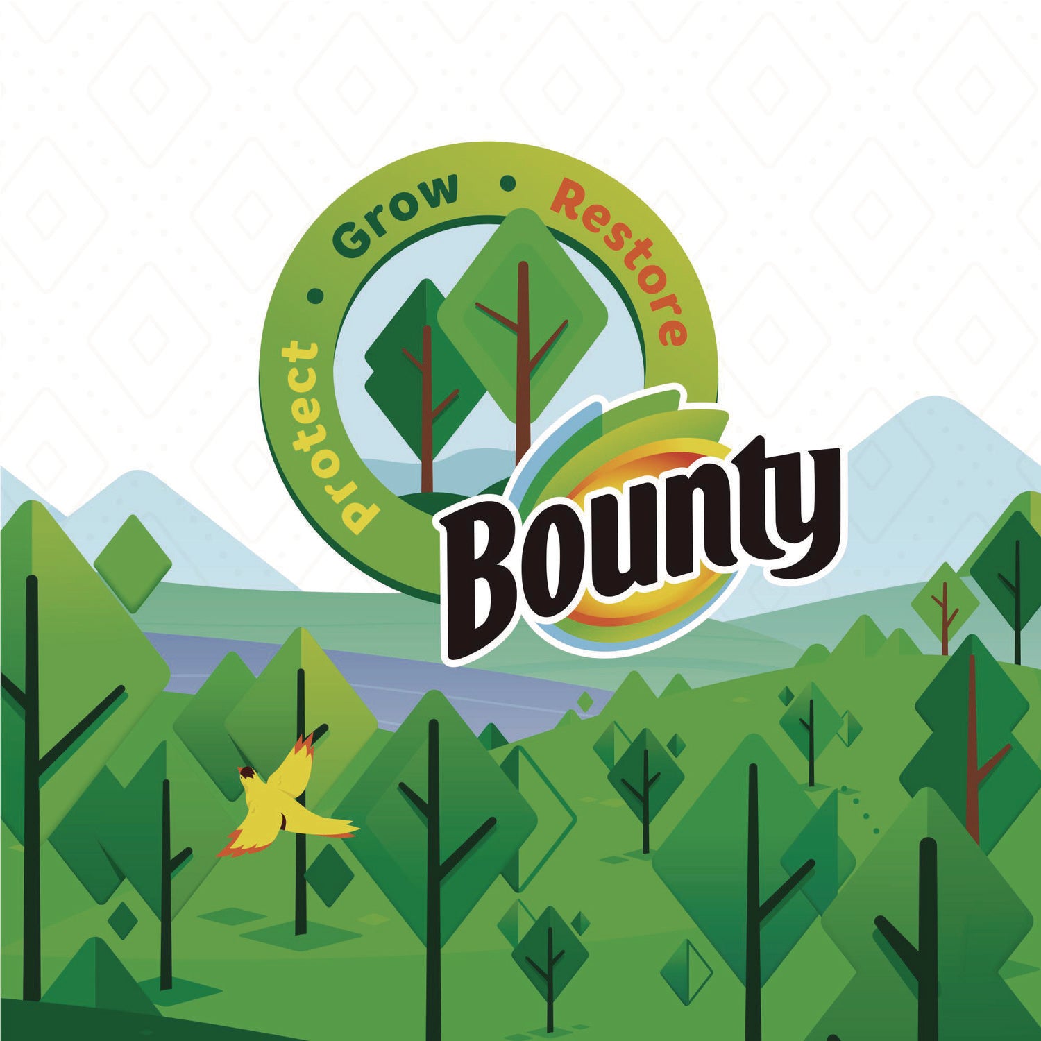 Bounty Essentials Paper Towels - 108 Sheets/Roll - Yellow - 12 Rolls Per CartonCarton - 1 Carton