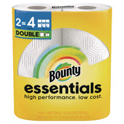 Bounty Essentials Select-A-Size Paper Towels, 2-Ply, 108 Sheets per Roll, White, 2 Rolls per Pack