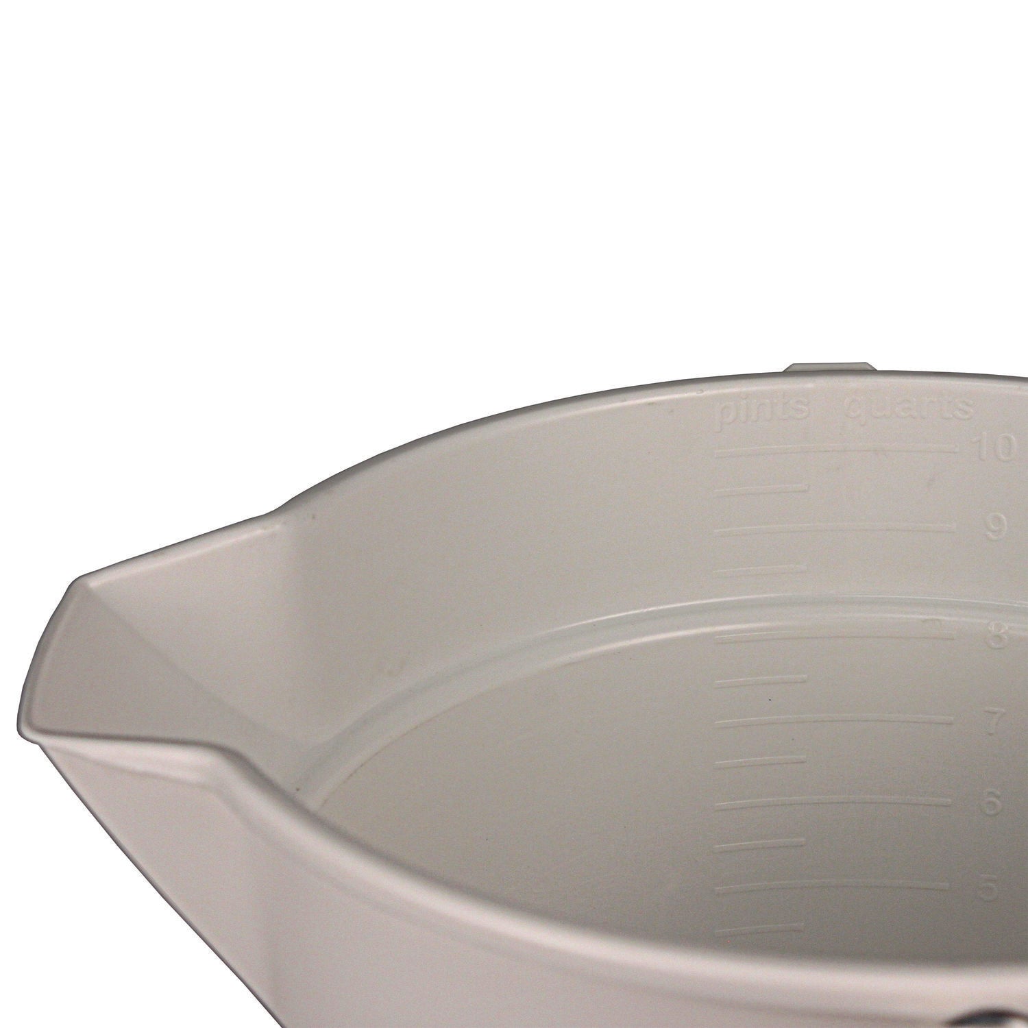 Deluxe Heavy-Duty Bucket, 10 qt, Polypropylene, Gray, 10.63" dia