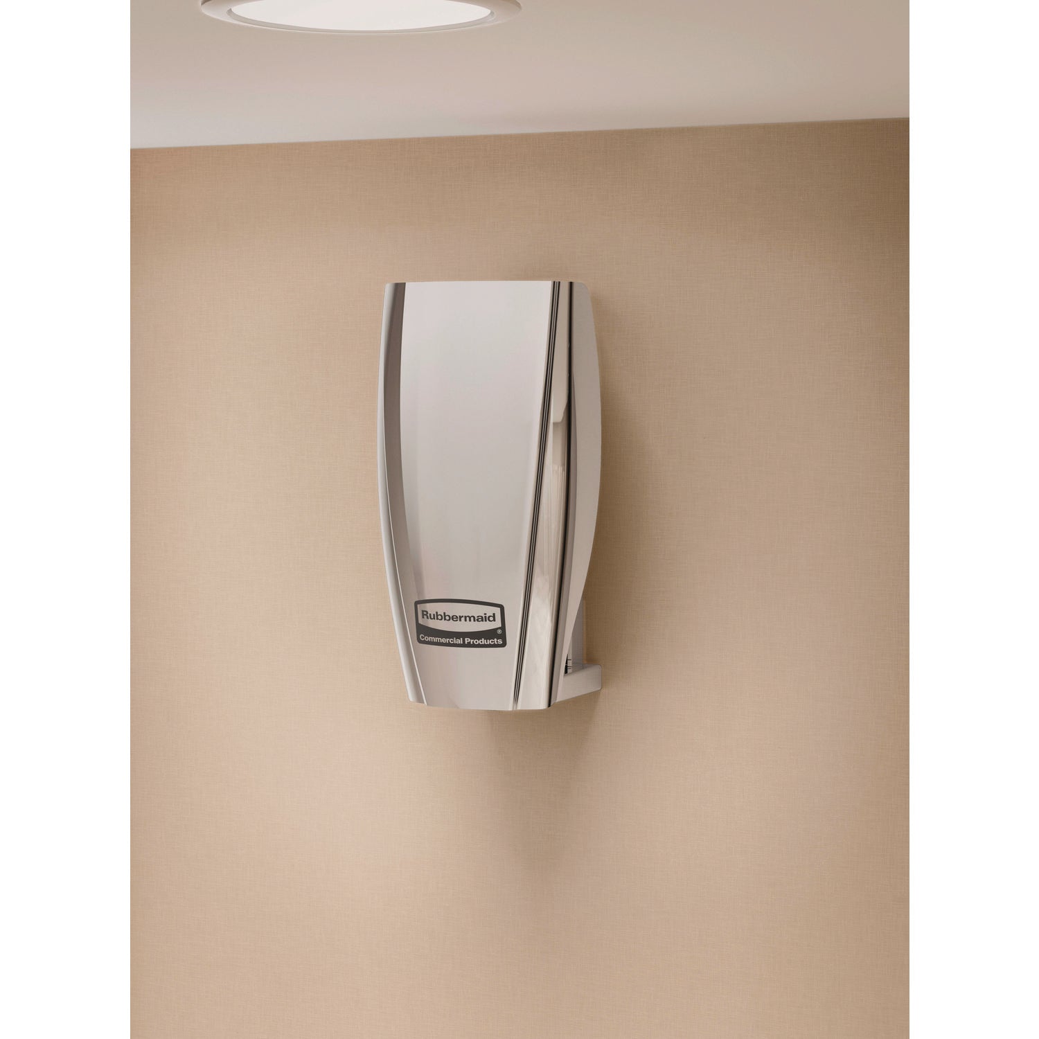 Rubbermaid Commercial TCell Air Freshening Dispenser, 90 Day Refill Life, 6000 ft³ Coverage, Chrome, 1 Each