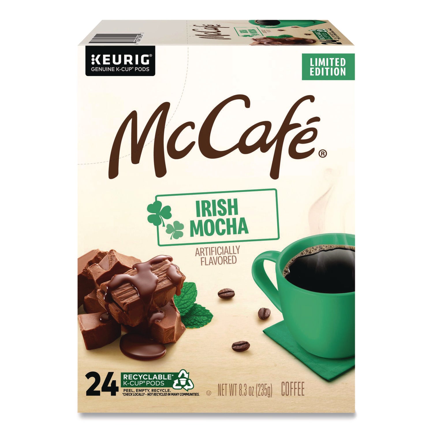 McCaf&eacute;&reg; K-Cup Irish Mocha - Compatible with K-Cup Brewer - Light - K-Cup - Irish Mocha - 24 / Box