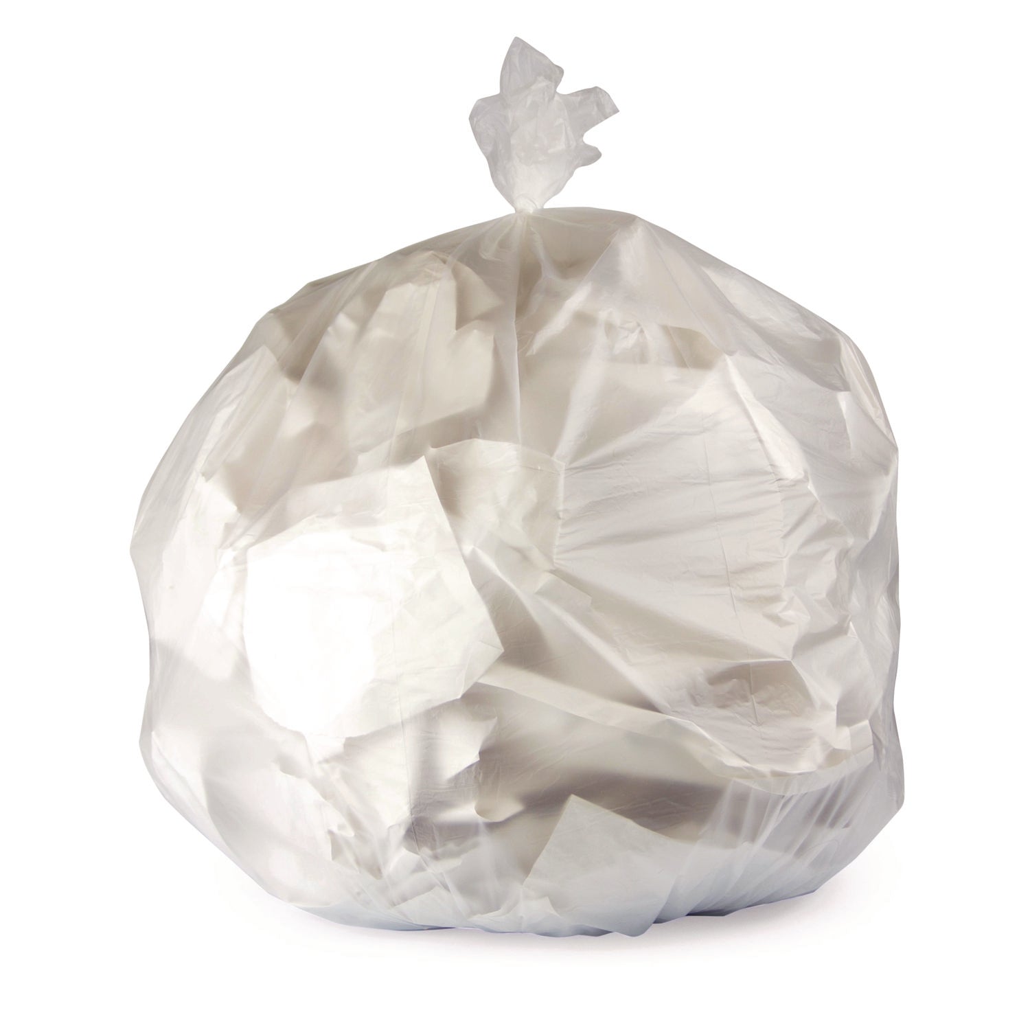 Heritage Heavy-Gauge 0.6mil Can Liners, 4 Gallon, 18" x 17", High Density, Natural, High-Density Polyethylene, 50/Roll, 40/Carton