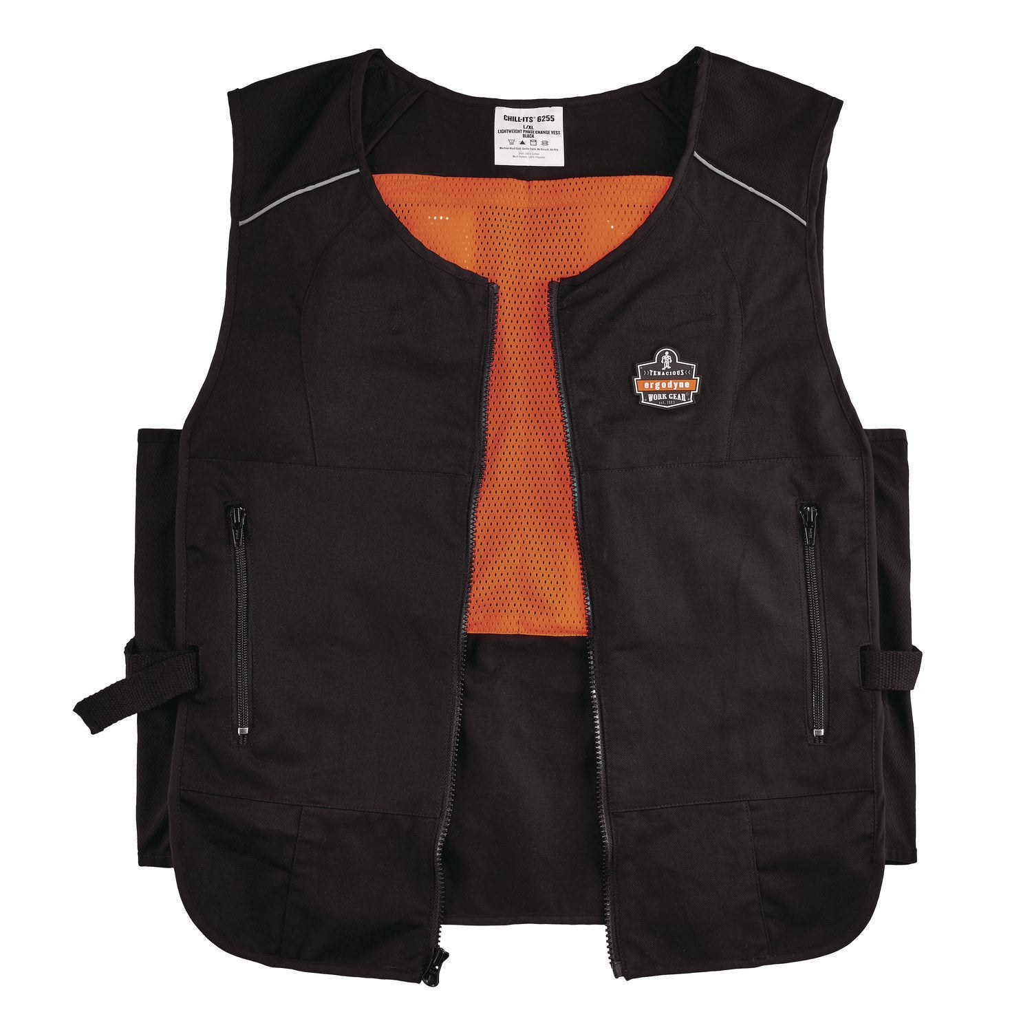 2-Xtra Large/3-Xtra Large - Heat Protection - Zipper Closure - 2 Pocket(s) - Poly-cotton - Black - Lightweight, Front Pocket, Hook & Loop Closure, High Quality Zipper, Machine Washable, Form Fit - 1 Each