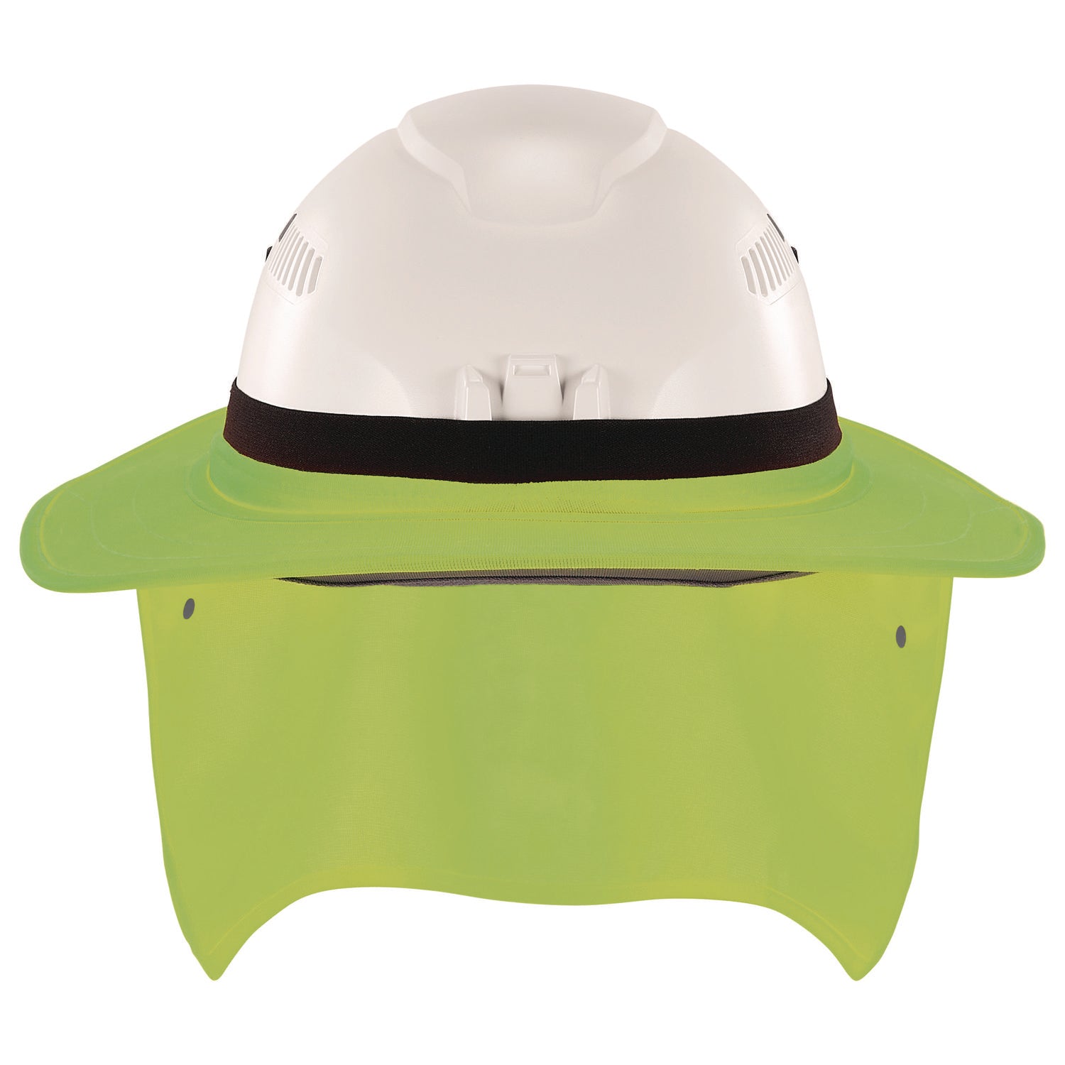 Ergodyne 6661 Universal Hard Hat Brims - Lime - Silicone, Elastic - 1 Each