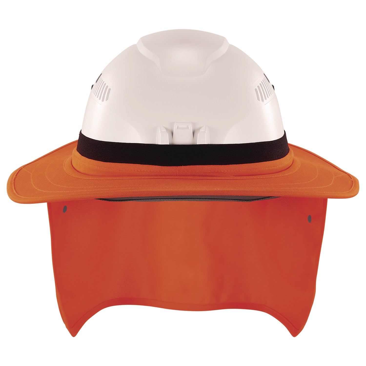 Ergodyne 6661 Universal Hard Hat Brims - Orange - Silicone, Elastic - 1 Each