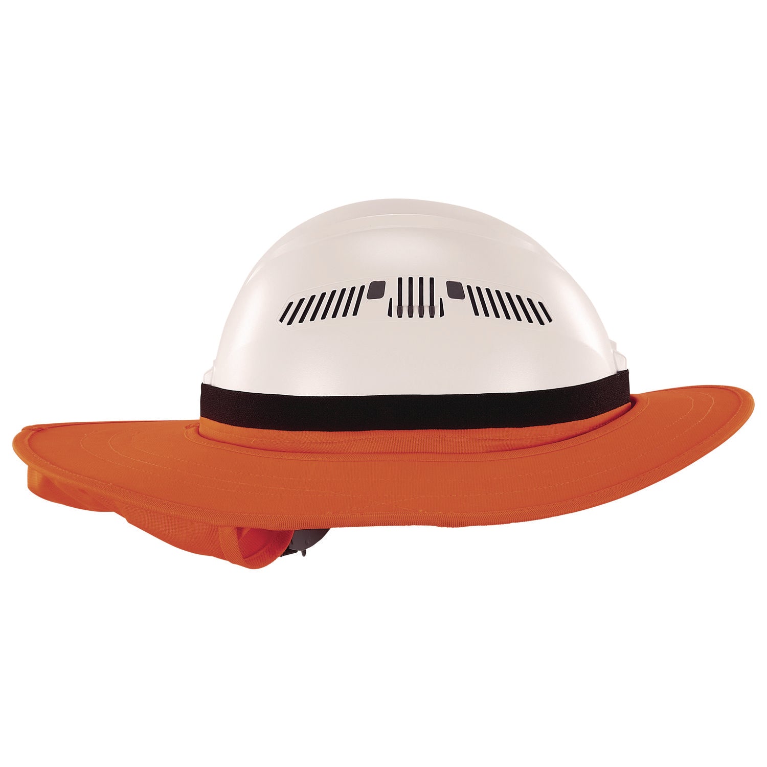 Ergodyne 6661 Universal Hard Hat Brims - Orange - Silicone, Elastic - 1 Each