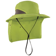 Ergodyne 8934 Ranger Hat with Neck Shade - Large (L)/Extra Large (XL) Size - Polyester, MicroFiber - Lime