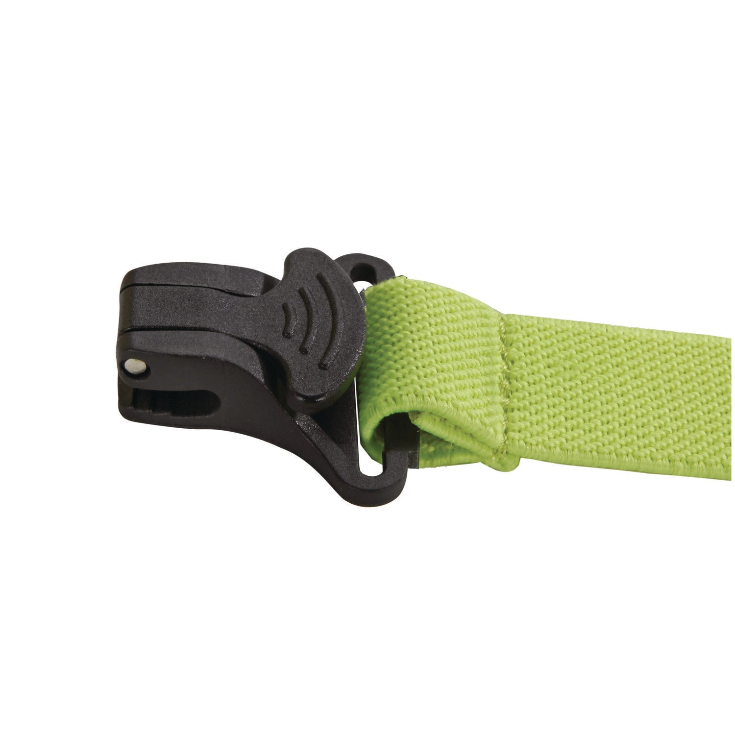 Squids 3155 Elastic Lanyard with Clamp, 2 lb Max Working Capacity, 18"-48" Long, Lime, 10/Pack