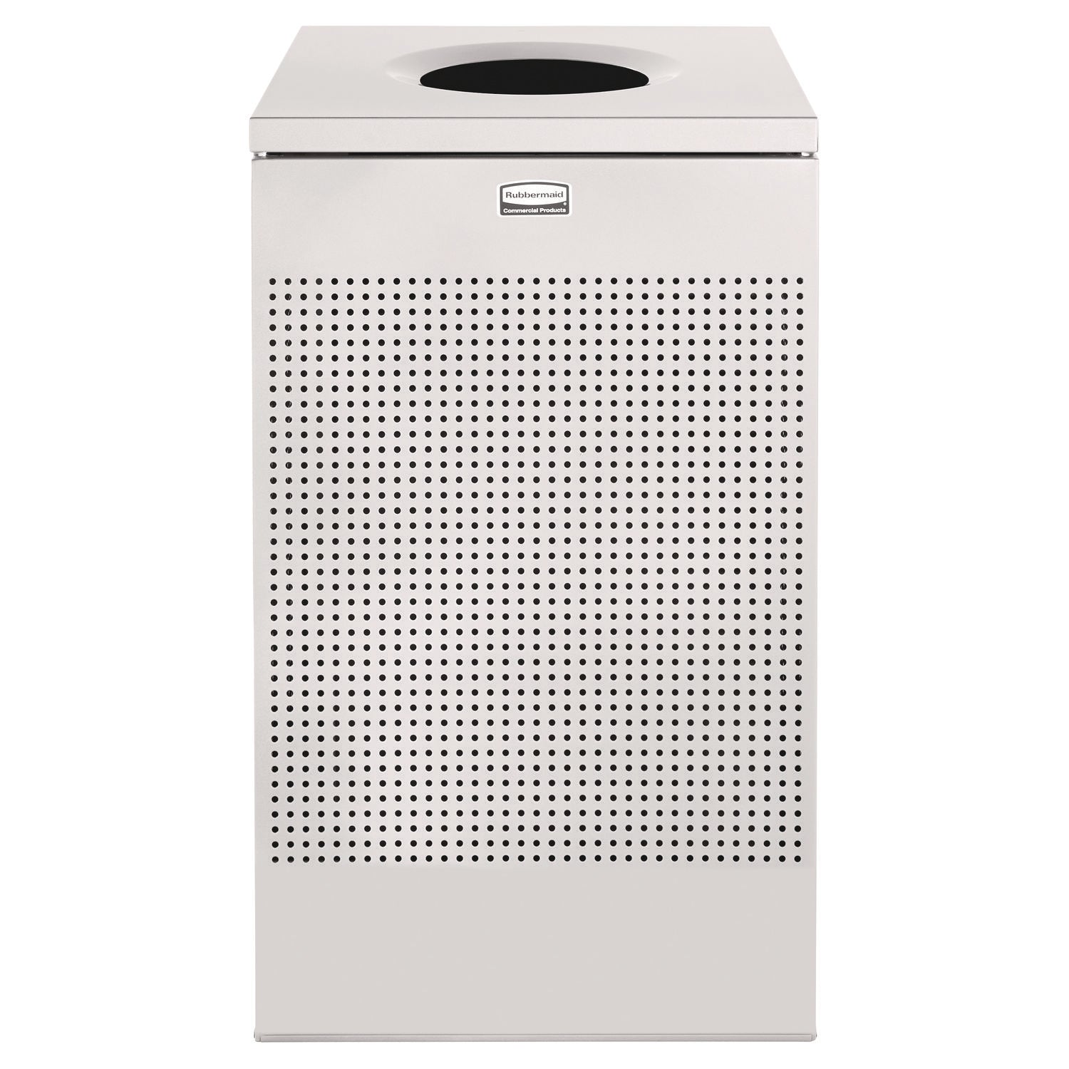 20 gal Capacity - Square - Perforated, Fire-Safe, Durable - 30.4" Height x 18.4" Width x 18.4" Depth - Steel, Metal - Silver Metallic - 1 Each