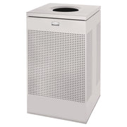 20 gal Capacity - Square - Perforated, Fire-Safe, Durable - 30.4" Height x 18.4" Width x 18.4" Depth - Steel, Metal - Silver Metallic - 1 Each