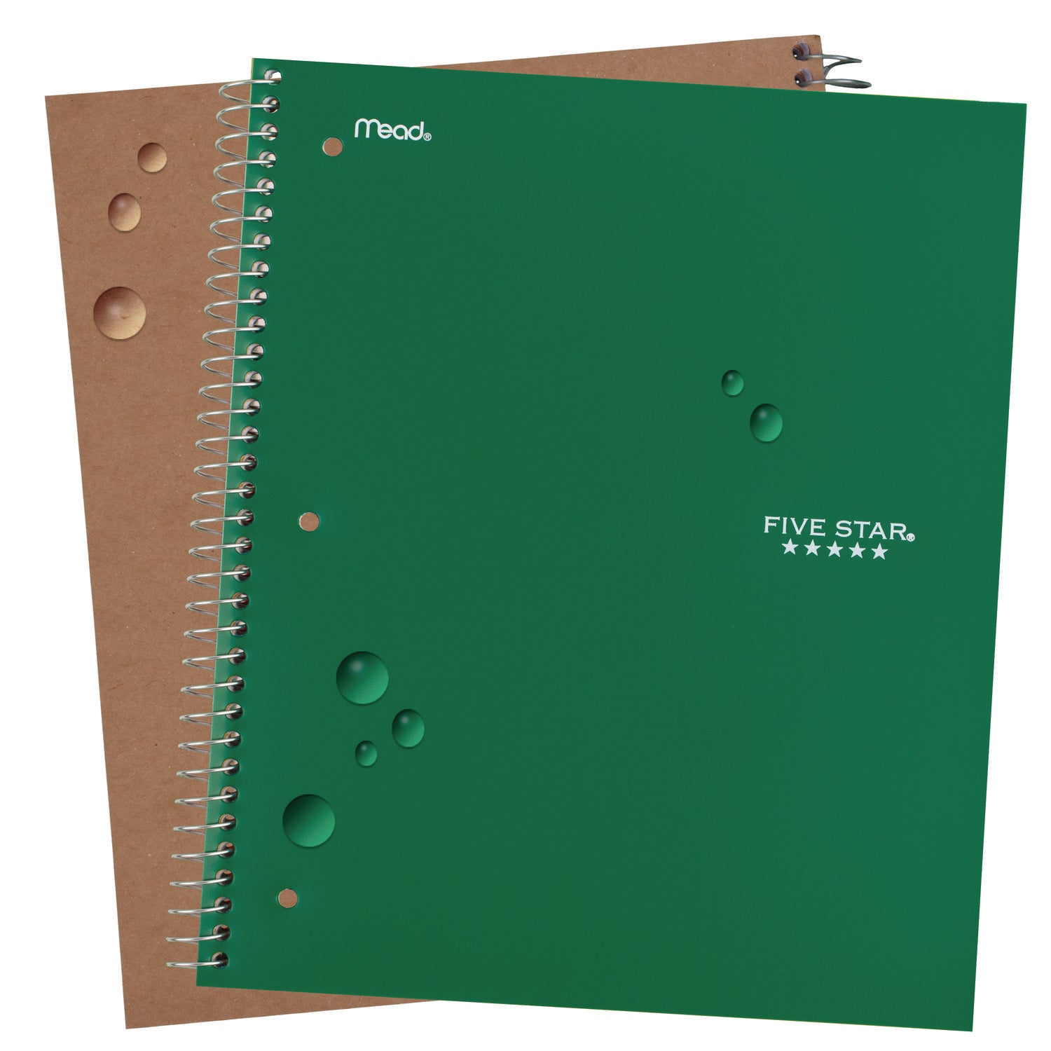 Mead Wirebound Notebooks - 150 Sheets - Wire Bound - 11" x 8 1/2" Sheet Size - White Paper - Assorted Cover - Pocket, Stiff-back, Perforated, Pocket, Heavyweight, Subject, Spiral Lock - 1 Each
