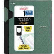 Advance Wirebound Notebook, 1-Subject, Medium/College Rule, Randomly Assorted Cover Color, (100) 11 x 8.5 Sheets