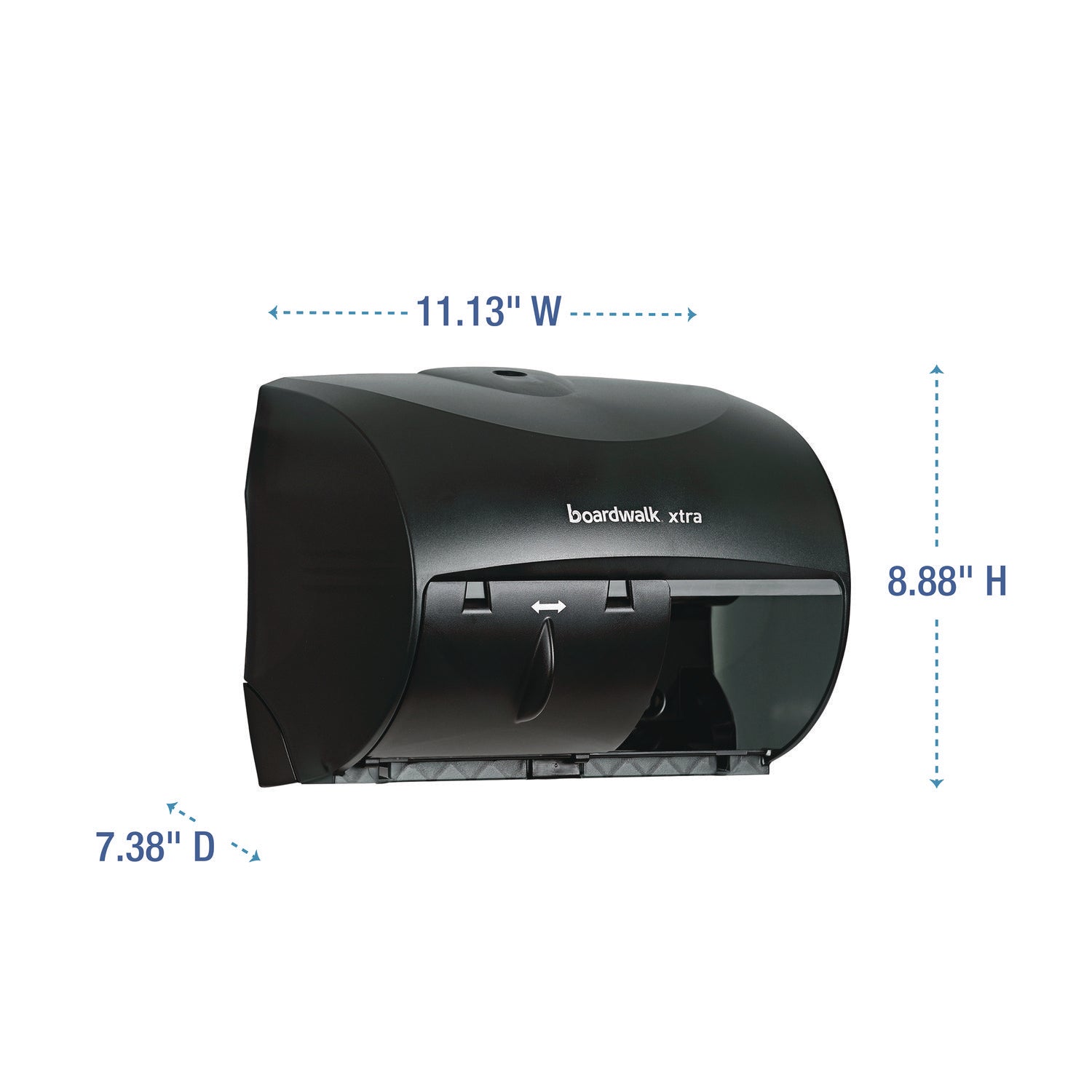 Boardwalk Xtra 2-Roll Controlled Bath Tissue Dispenser, 11.13 x 7.38 x 8.88, Translucent Black