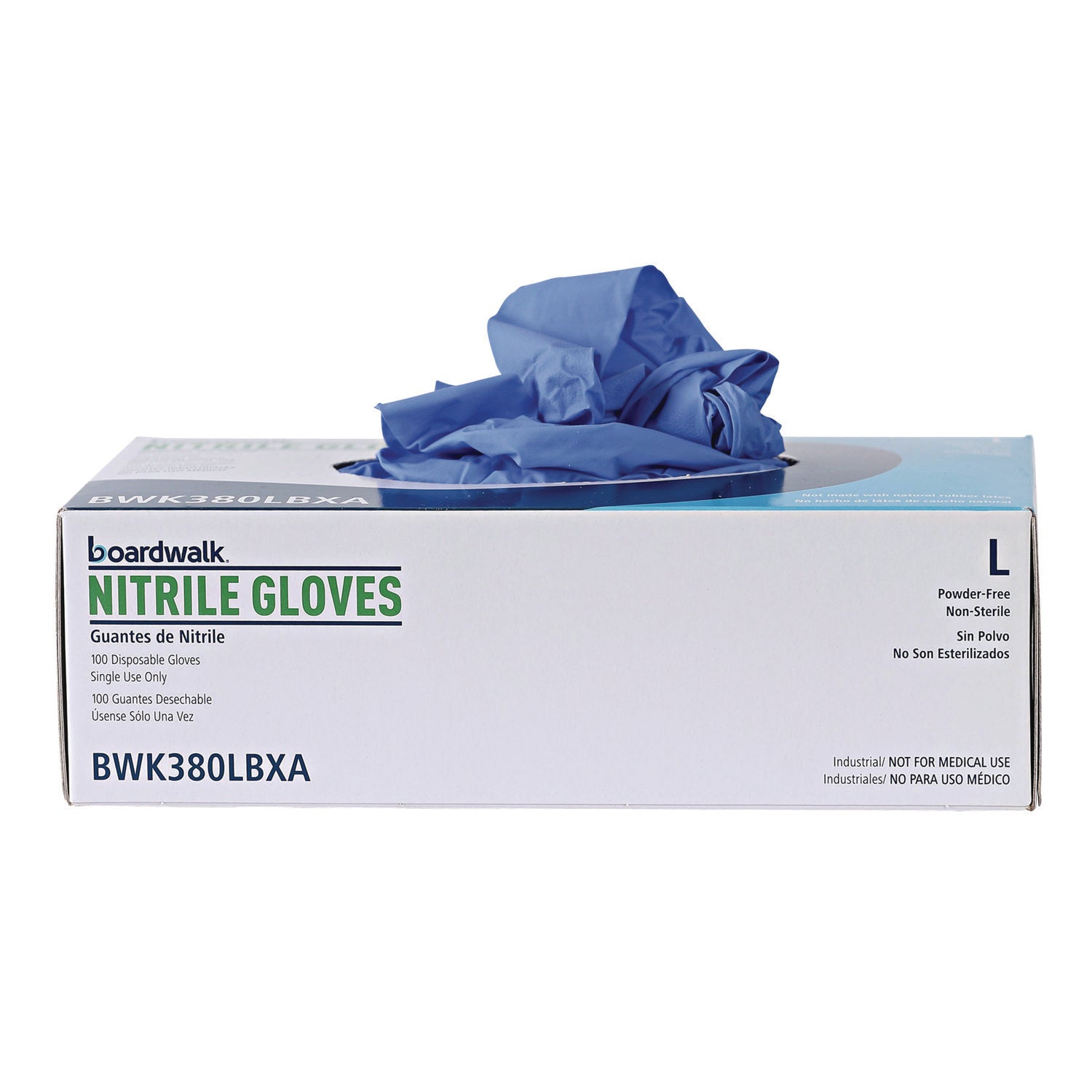 Disposable General-Purpose Nitrile Gloves, Large, Blue, 4 mil, 1,000/Carton