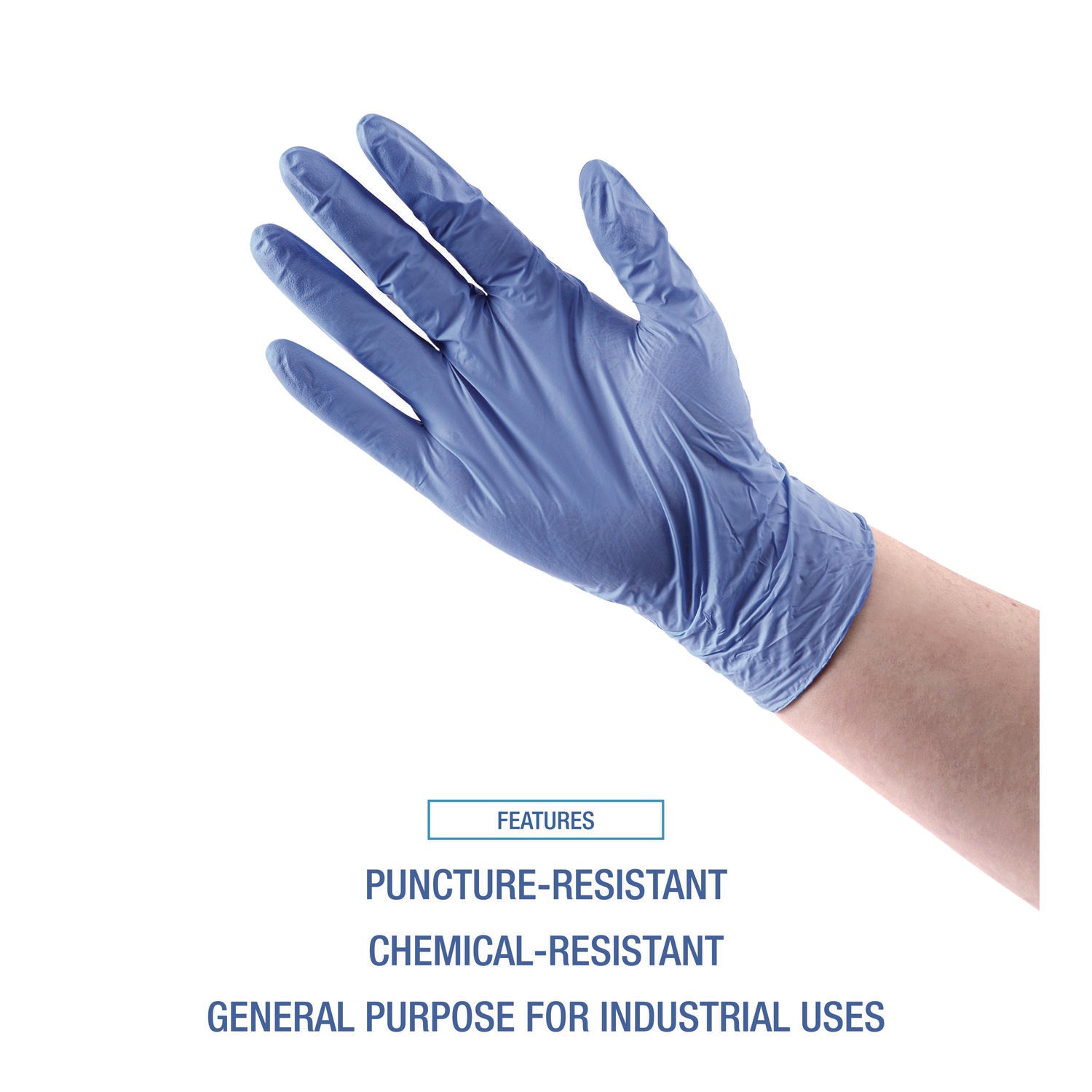 Disposable General-Purpose Nitrile Gloves, Small, Blue, 4 mil, 100/Box